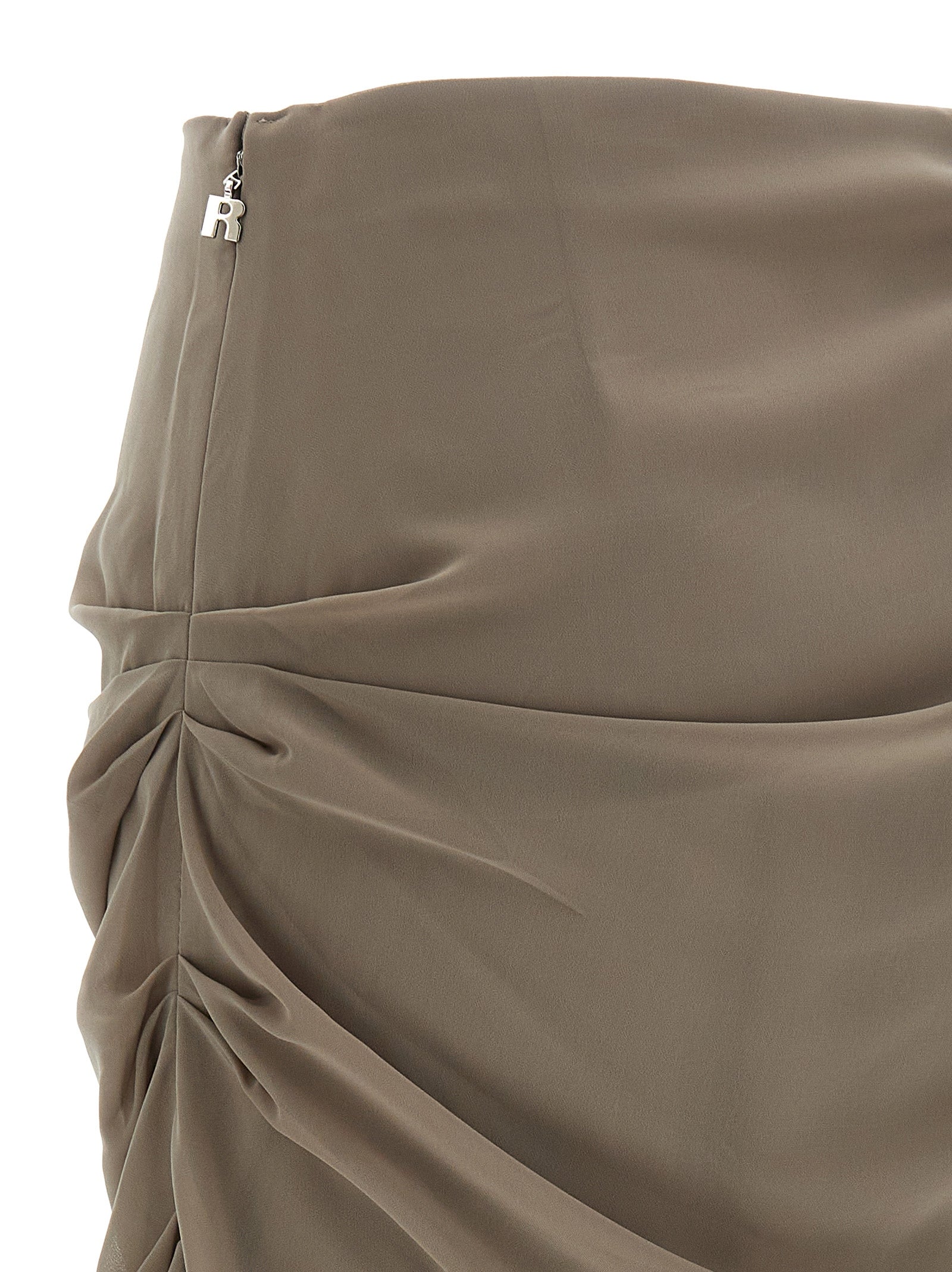 Rotate Birger Christensen Chiffon Draped Mini Skirt