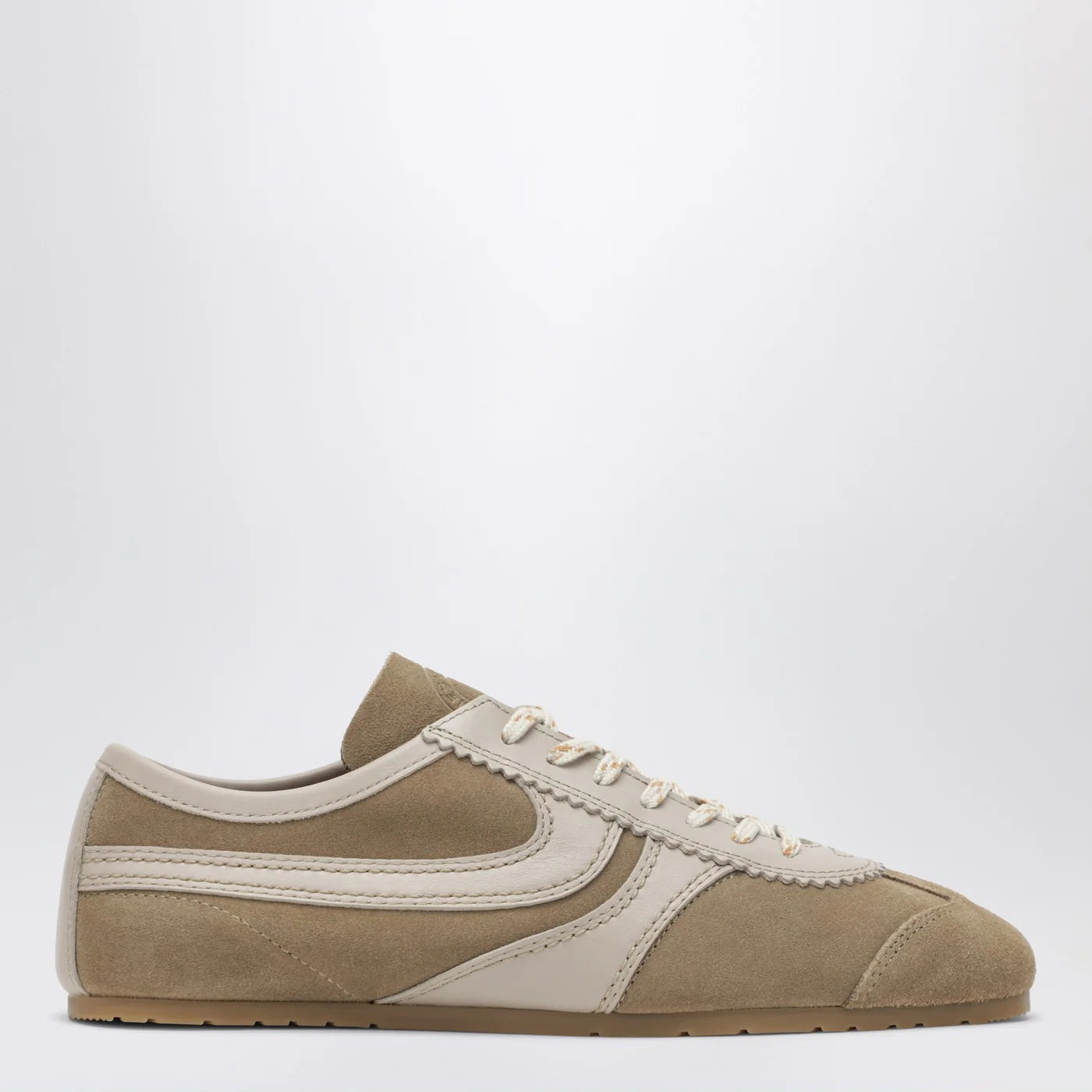 Dries Van Noten Beige sneakers in leather and suede