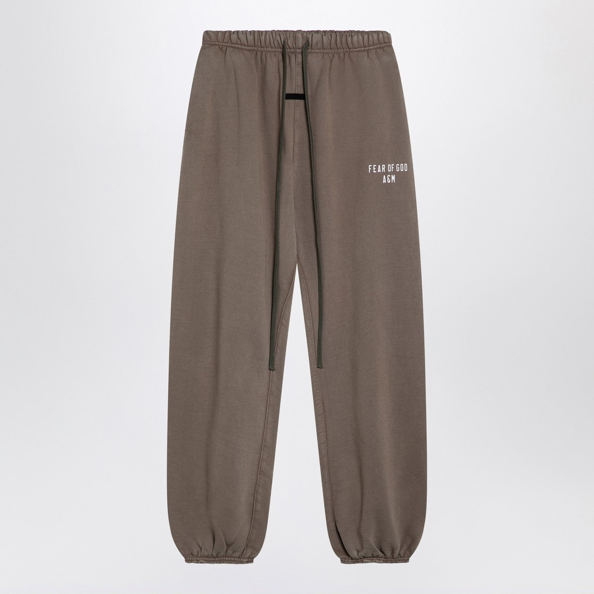 Fear of God Essentials Military green jogging trousers with logo