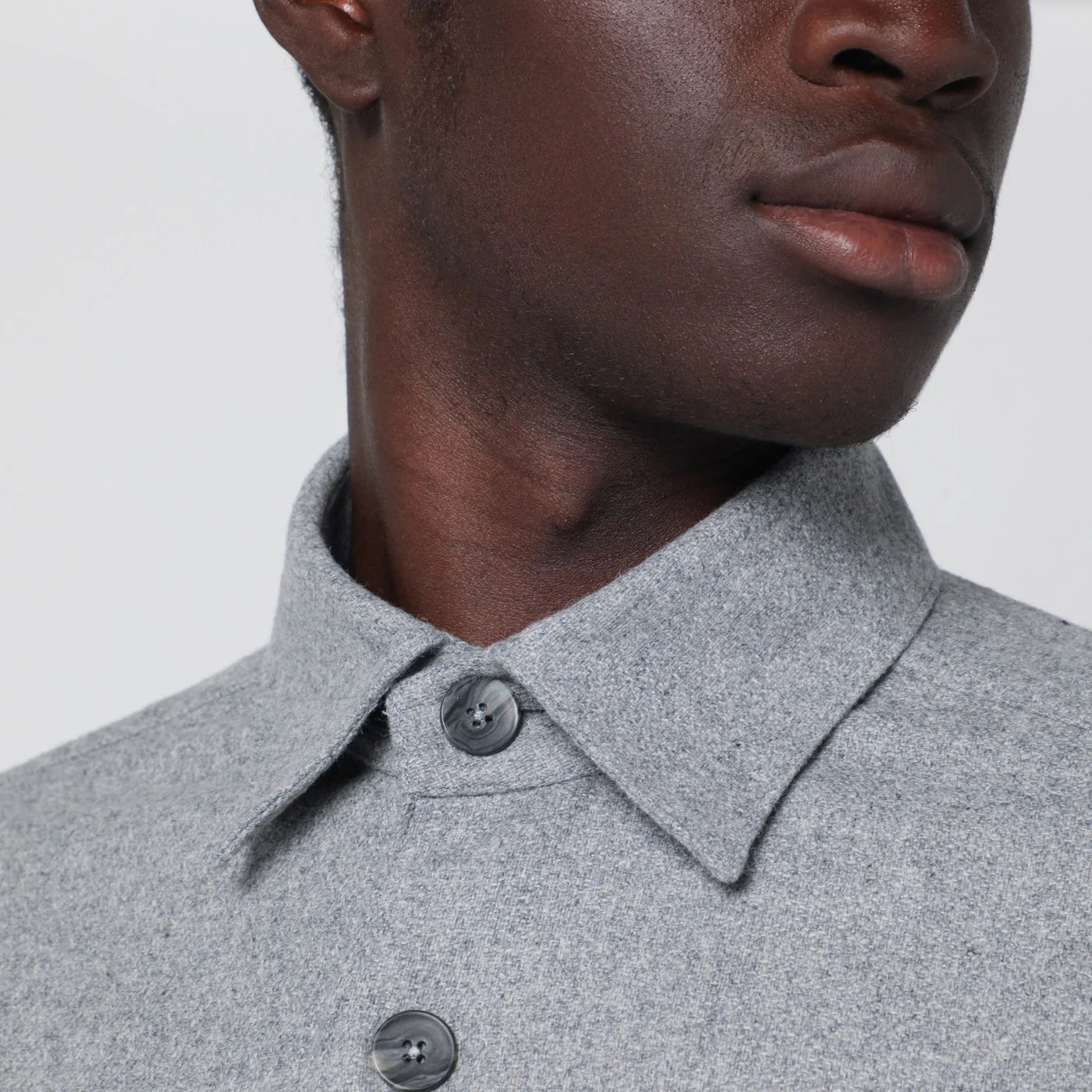 XACUS Gray overshirt jacket in wool blend