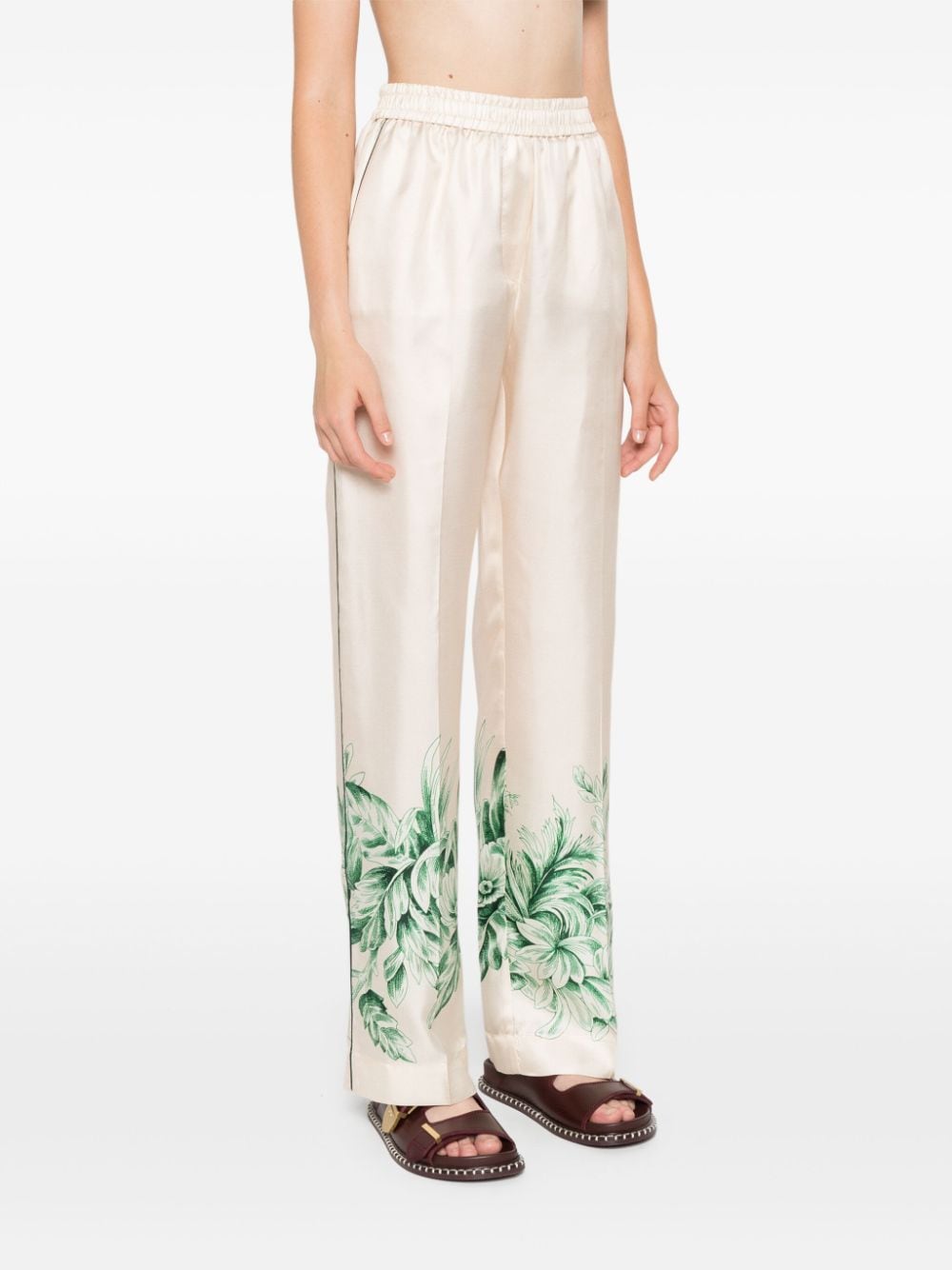 F.R.S . Silk printed trousers