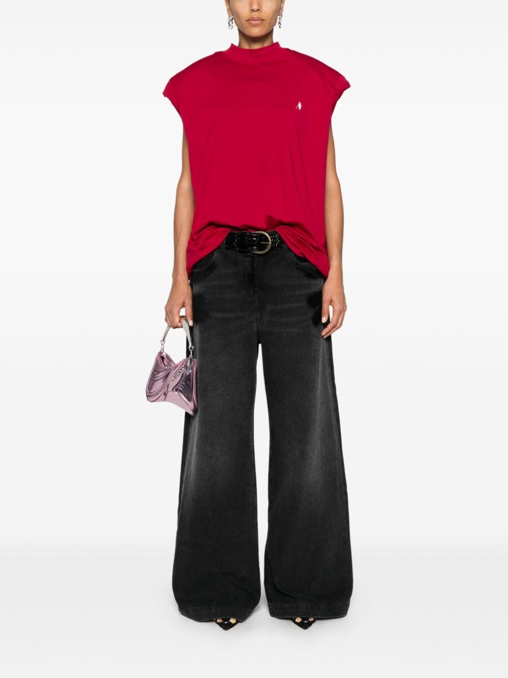 The Attico Wide-leg denim jeans
