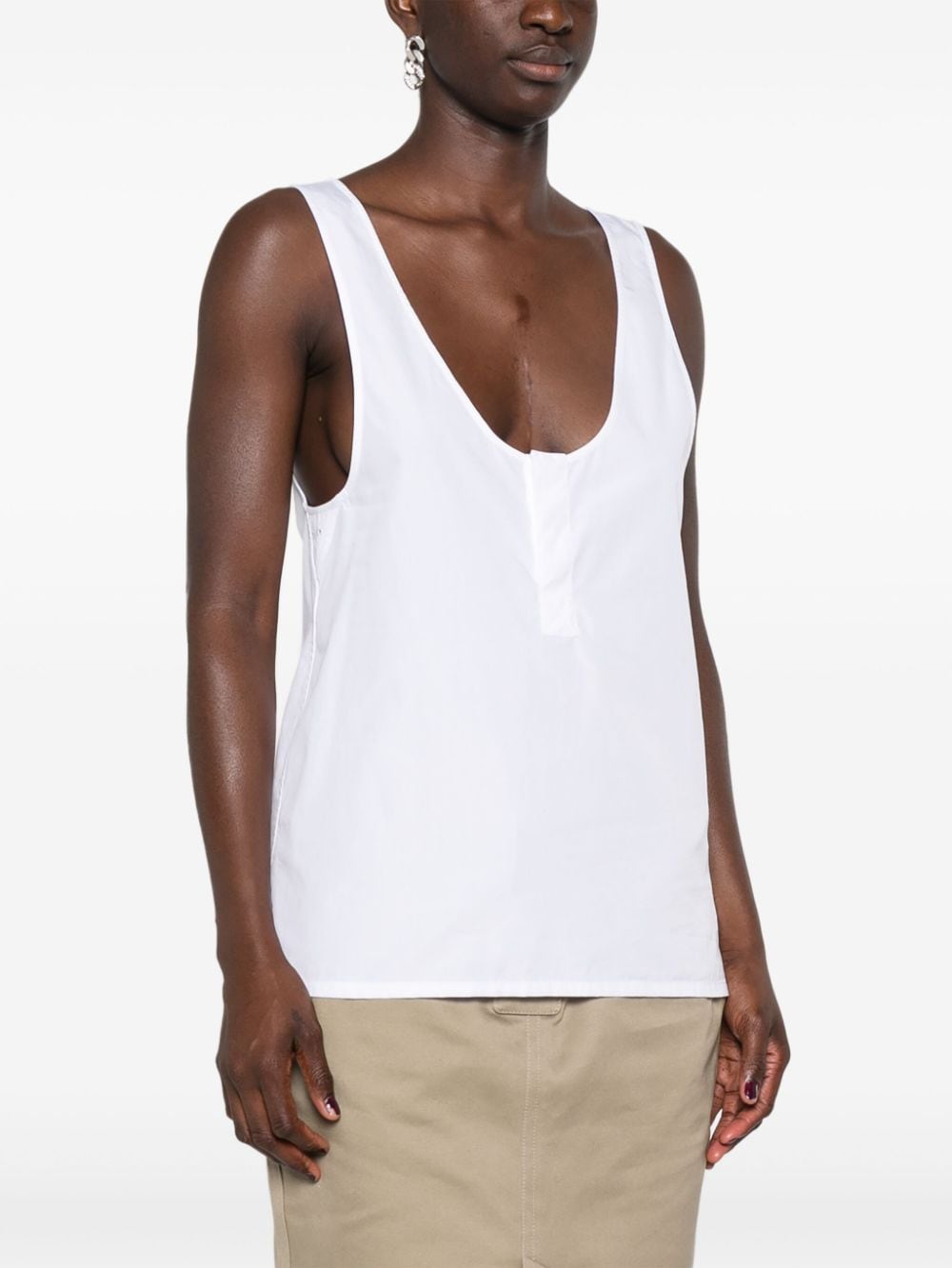 Majë Henley gjysmë transparente Saint Laurent