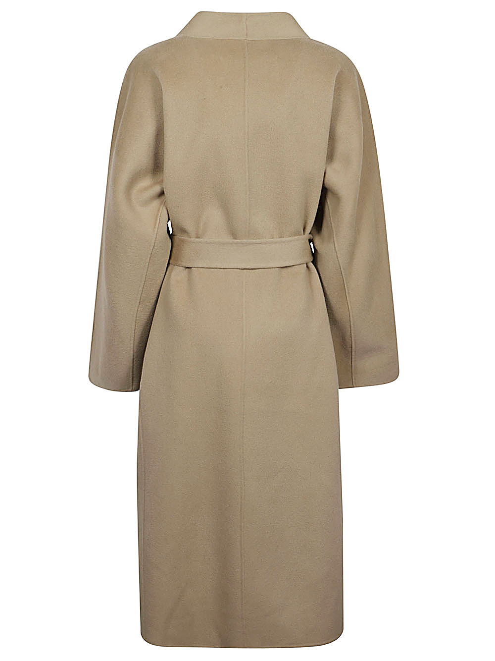 Sandbeige Wool midi coat