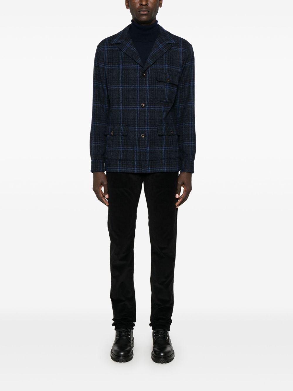 Finamore 1925 Napoli Wool single-breasted jacket