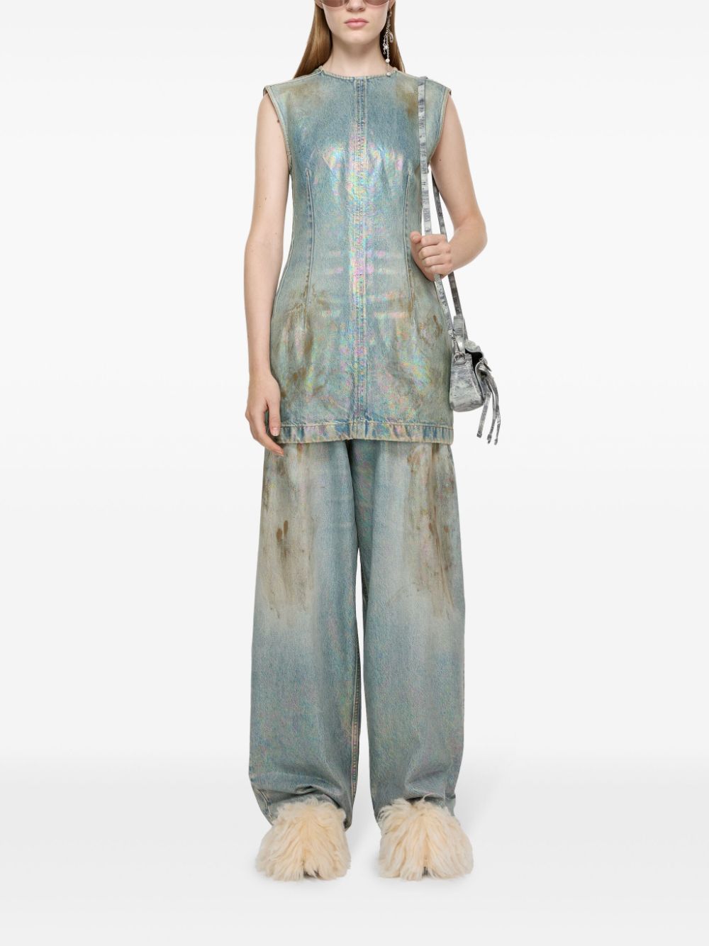 Fustan prej denim të veshur Acne Studios