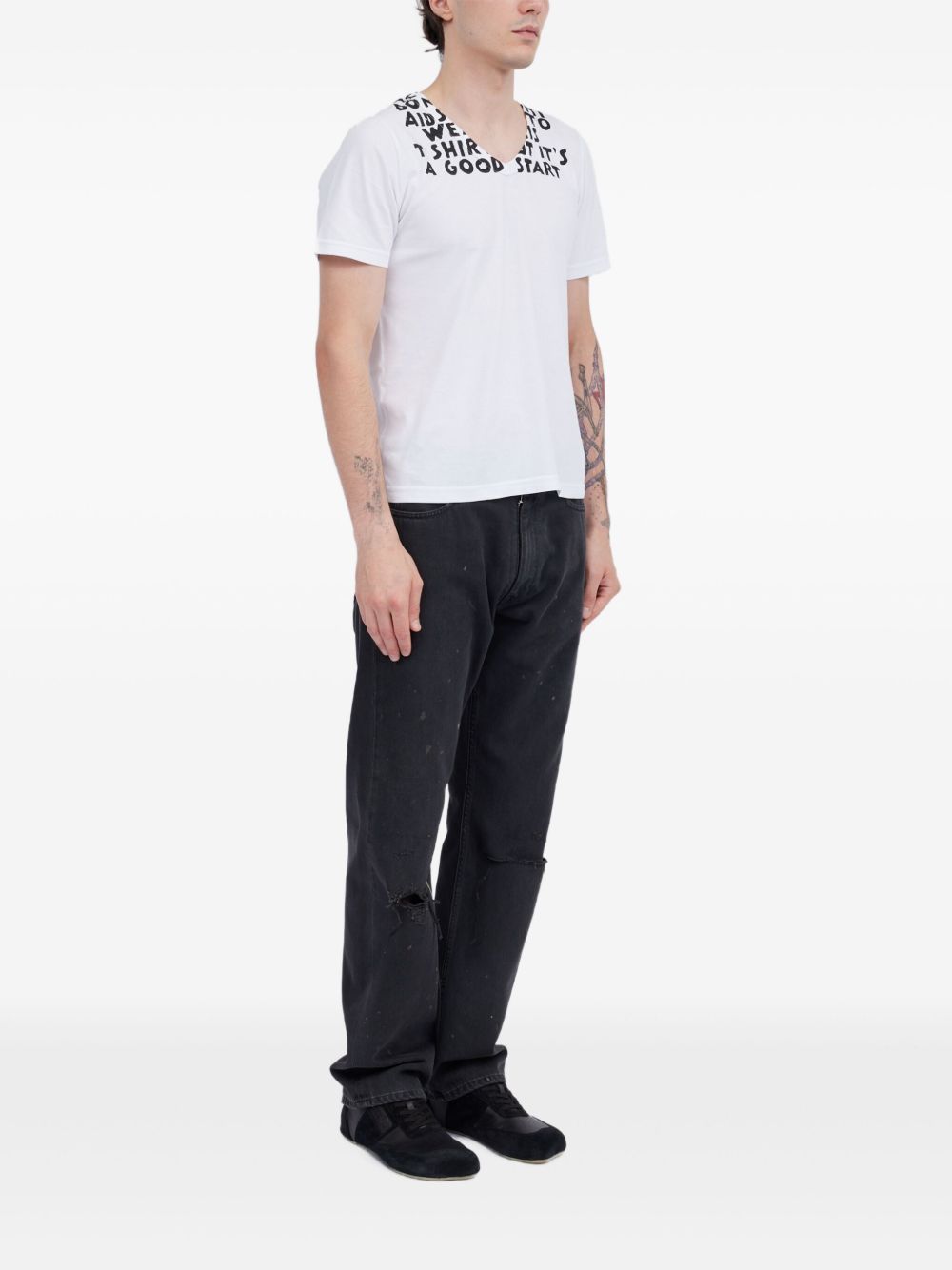 MM6 Maison Margiela T-shirt / Polo e Bardhë