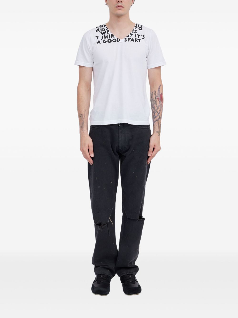 MM6 Maison Margiela T-shirt / Polo e Bardhë