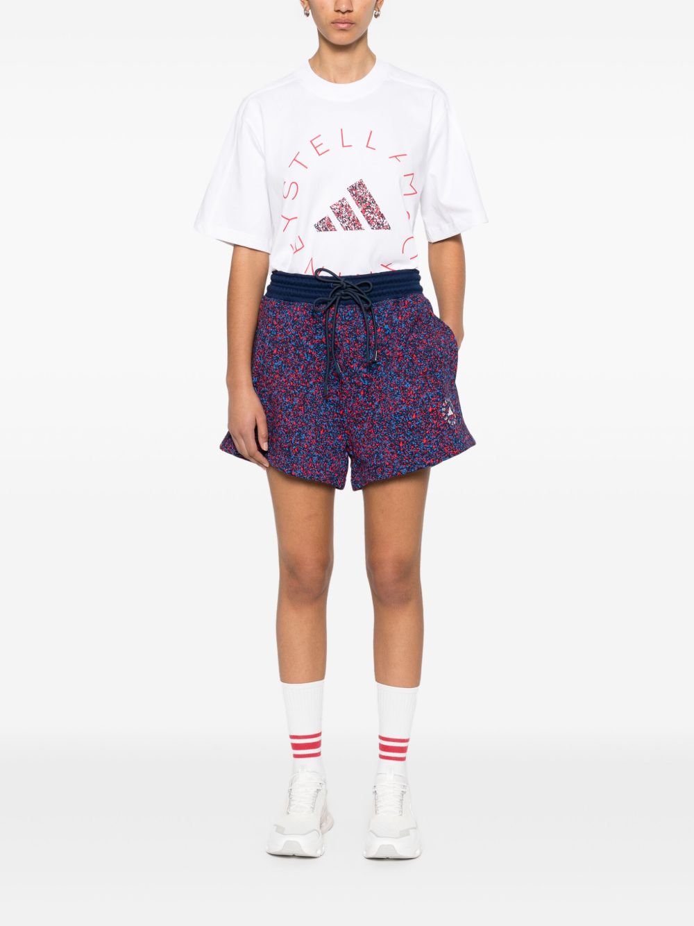 Pantallona të shkurtra pambuku Adidas nga Stella McCartney