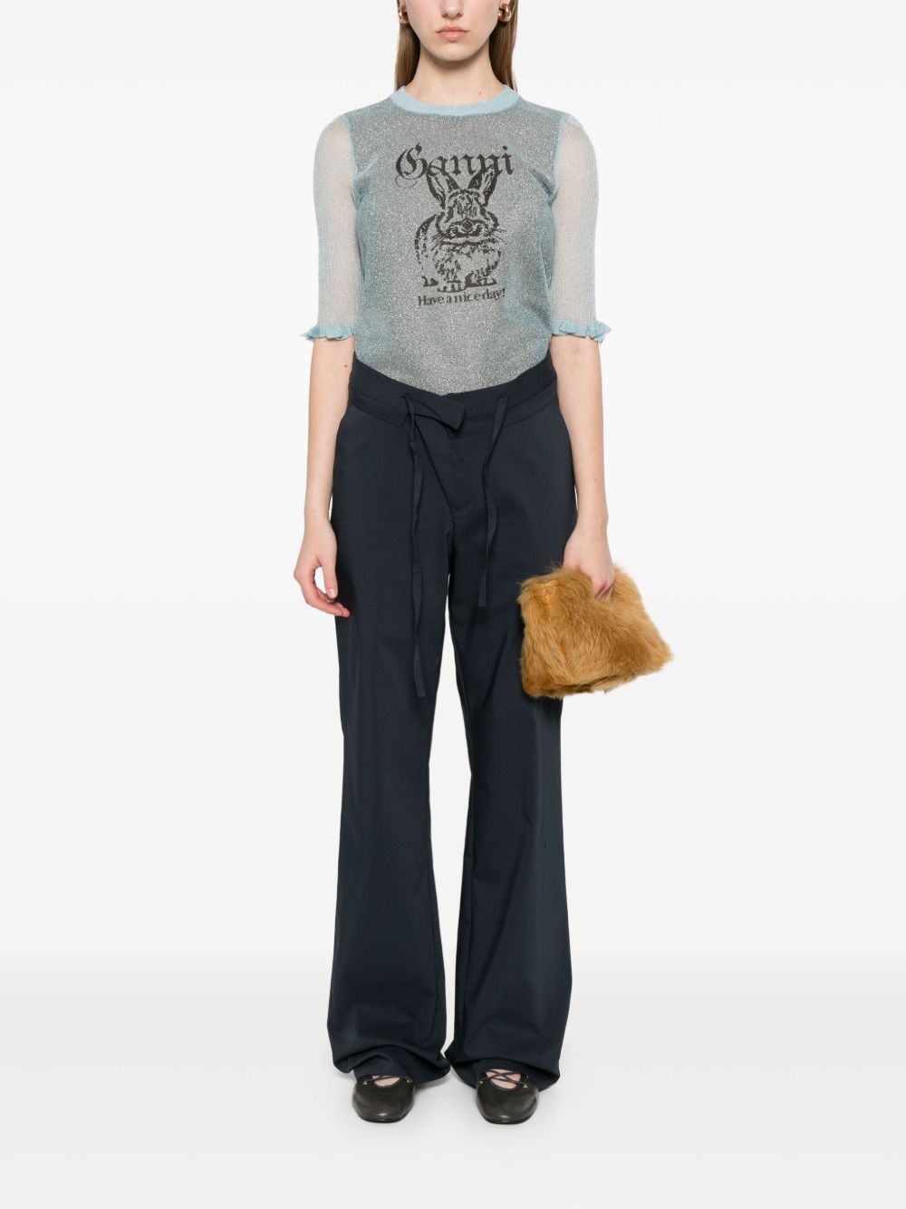 Majë Ganni me detaj lepurushi