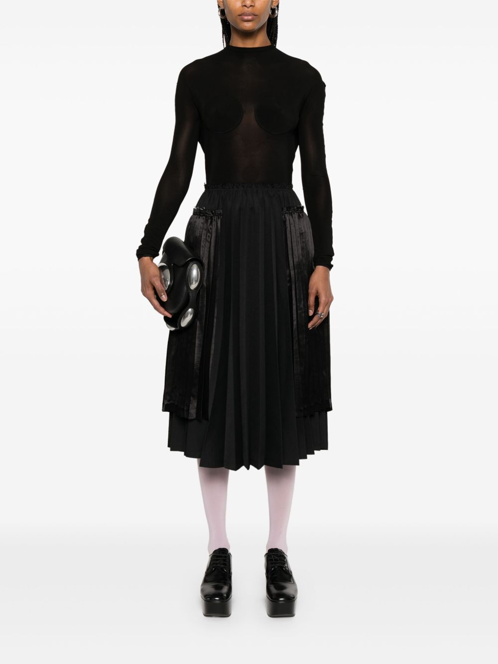 Comme Des Garcons Pleated midi skirt