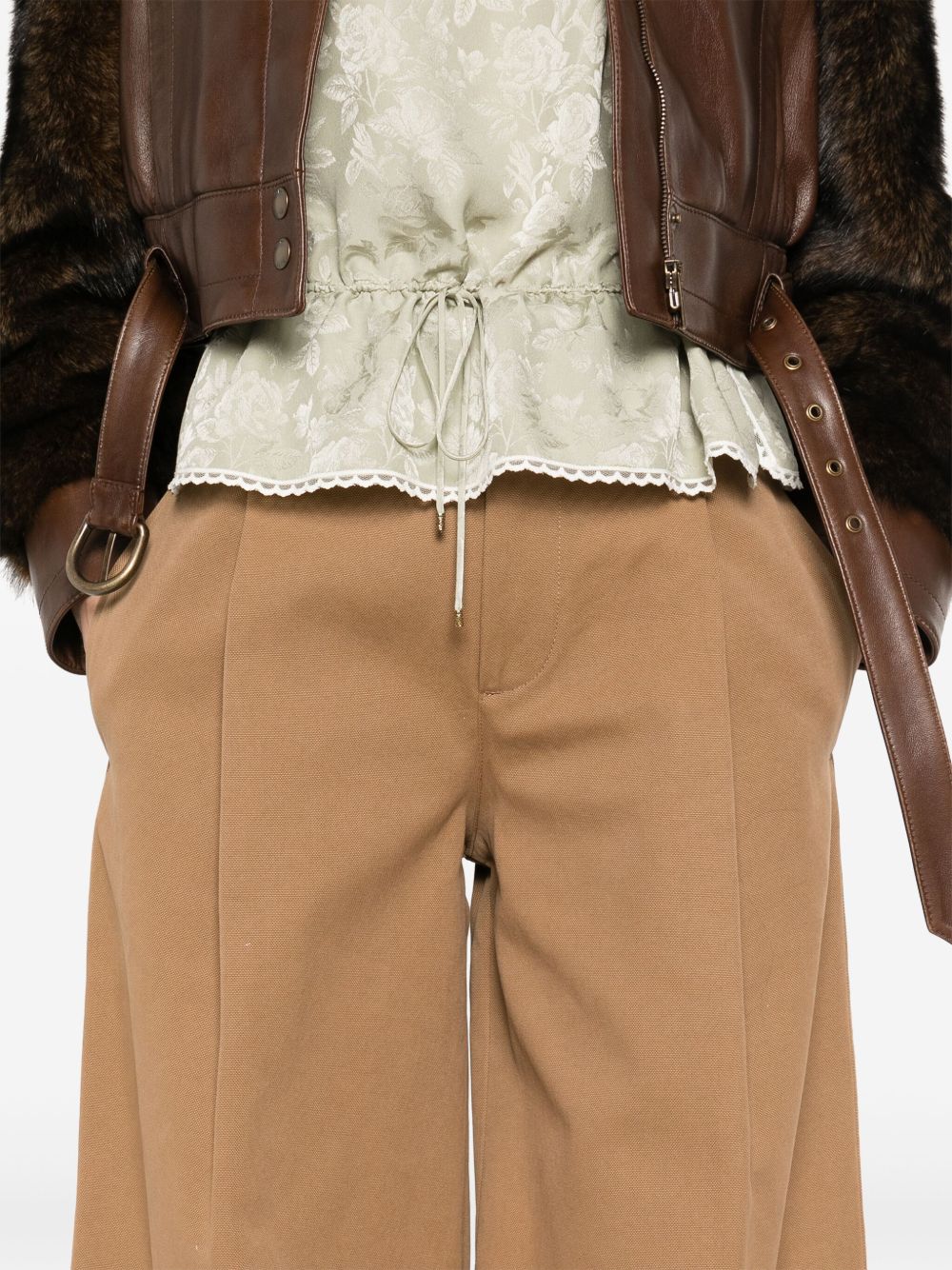 Chloé Chloé Cotton wide-leg trousers