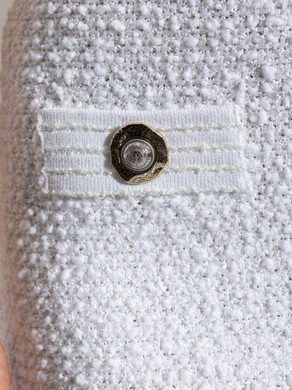 Fund i shkurtër Balmain prej tweed-i