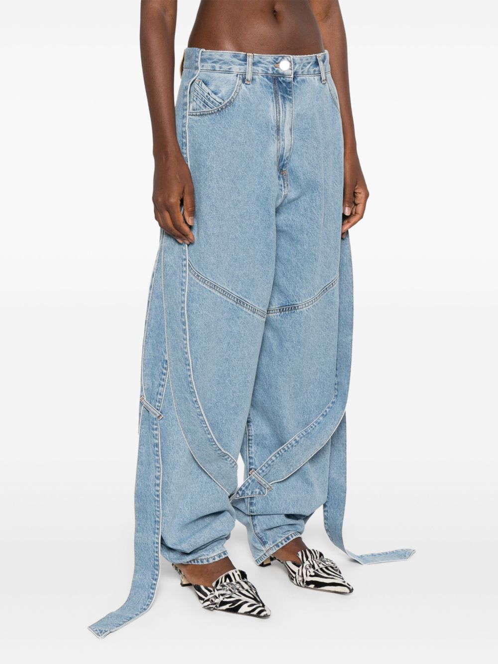 The Attico Wide-leg denim jeans