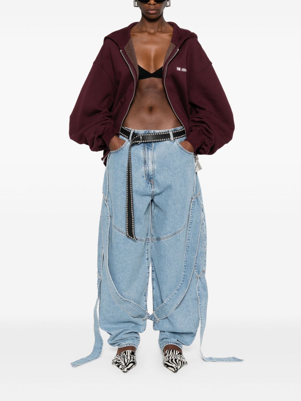 The Attico Wide-leg denim jeans