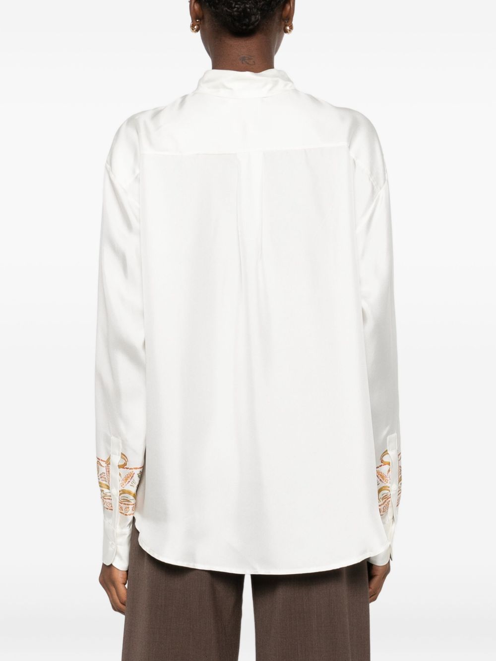 Pierre Louis Mascia Embroidered silk shirt