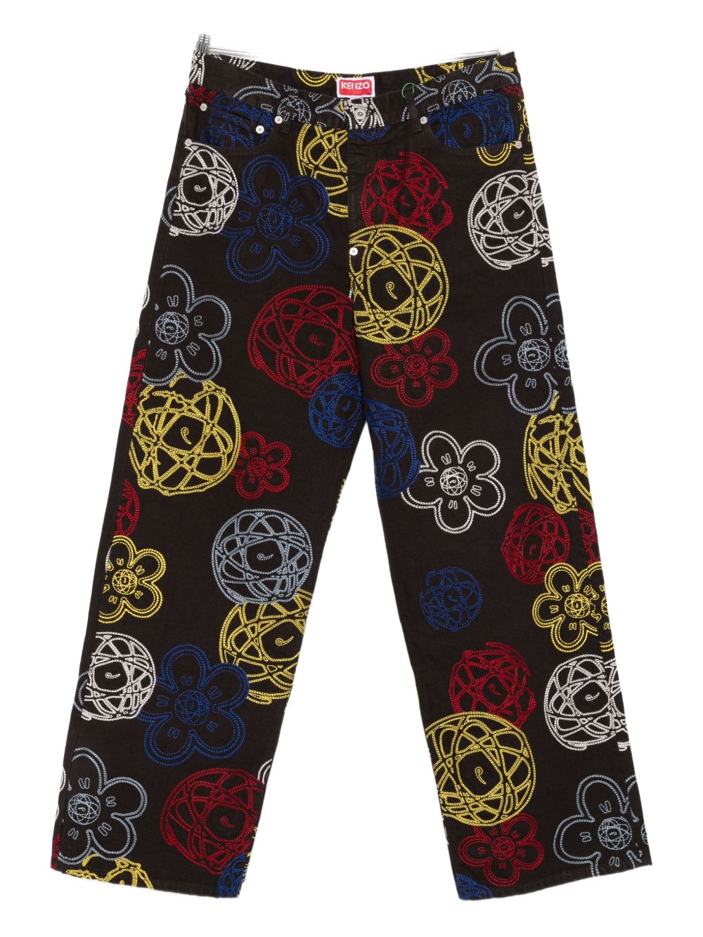 Kenzo Futura Embroidered cotton trousers