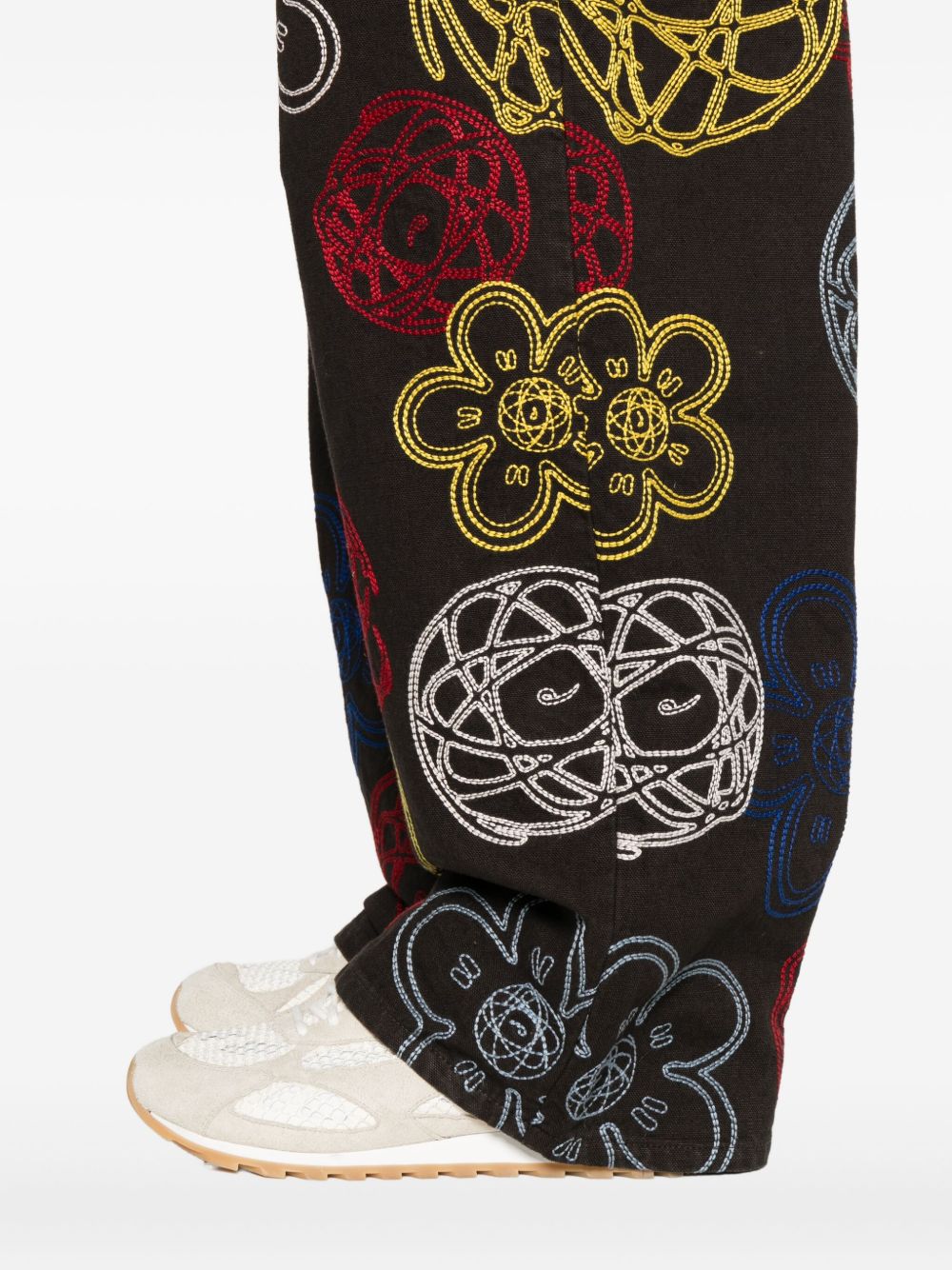 Kenzo Futura Embroidered cotton trousers