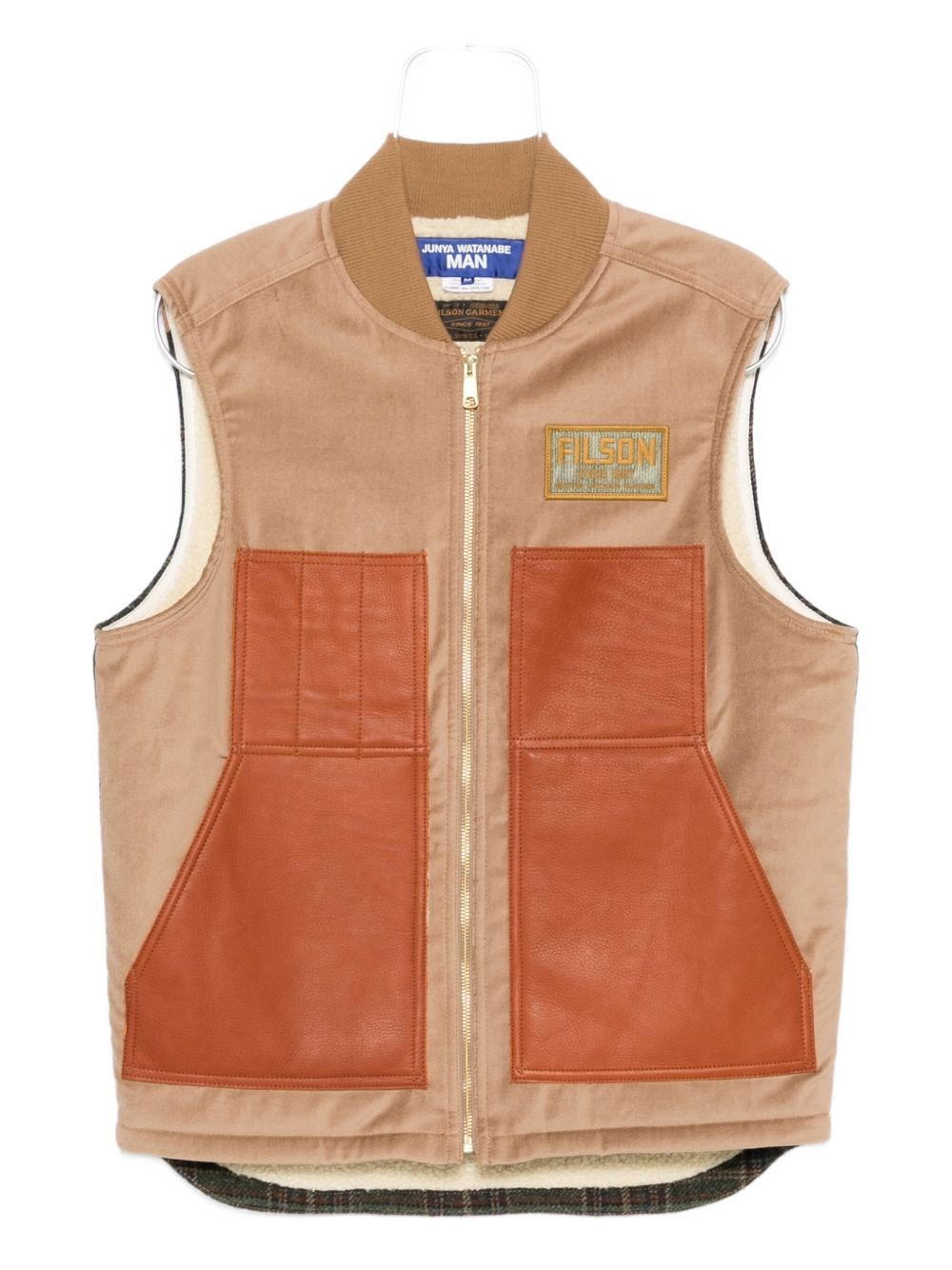 Junya Watanabe X Filson Leather panels vest