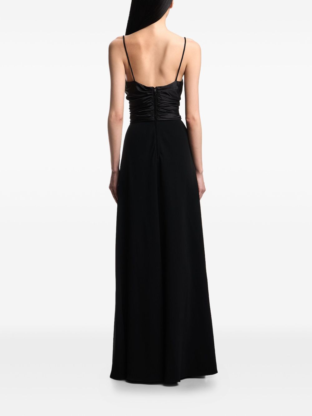 Emporio Armani Cut-out dress in techno cady with jewel detail