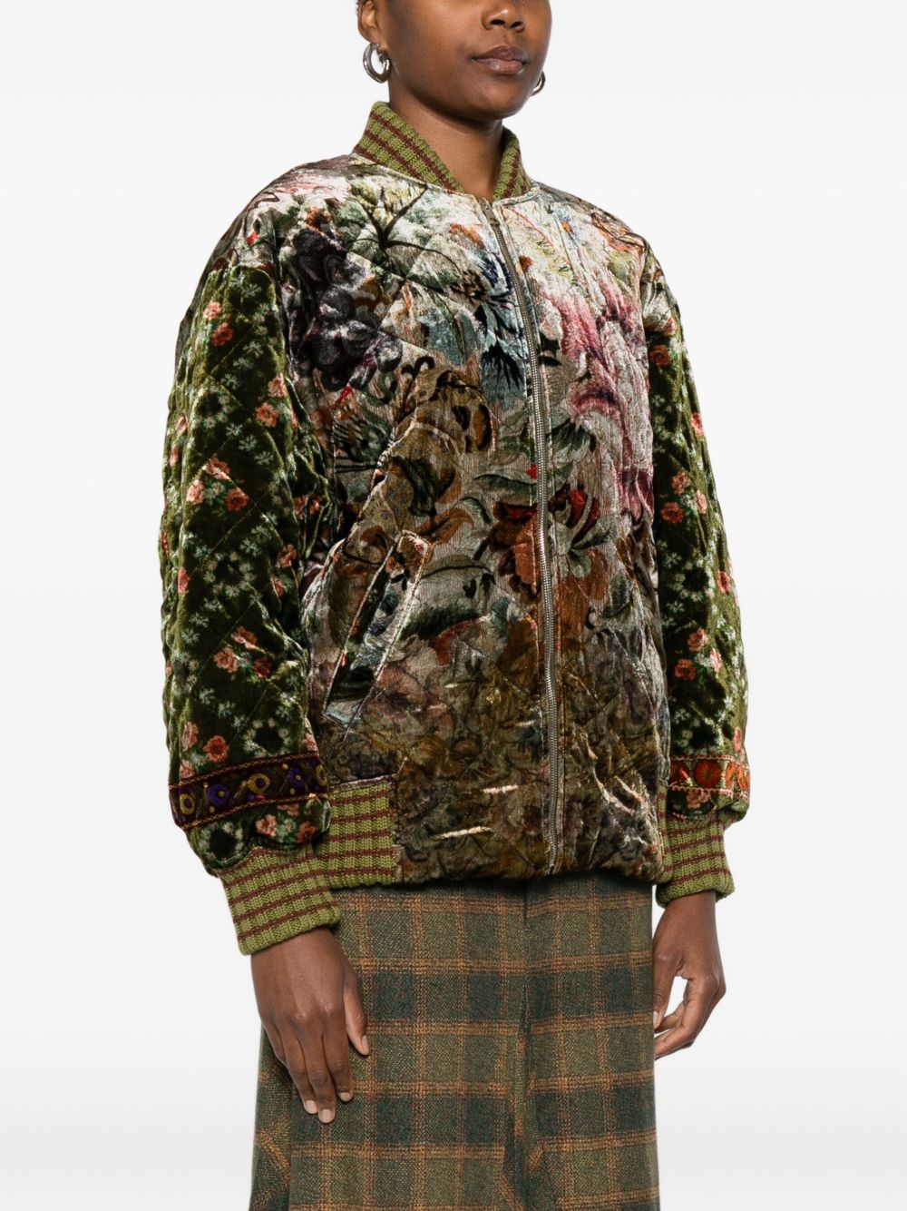 Pierre Louis Mascia Printed silk blend bomber jacket
