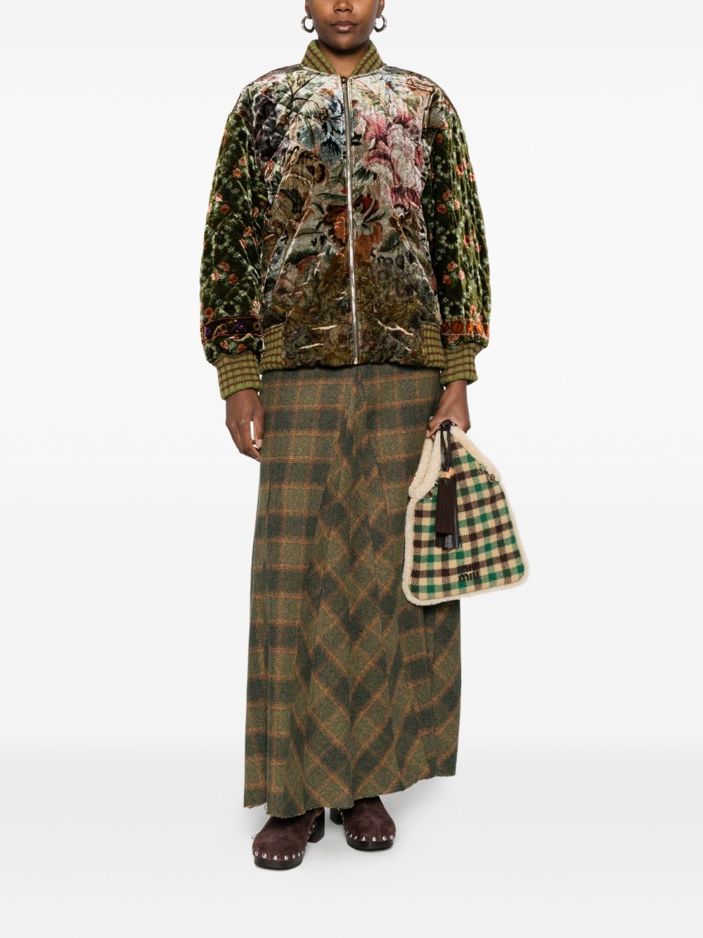 Pierre Louis Mascia Printed silk blend bomber jacket