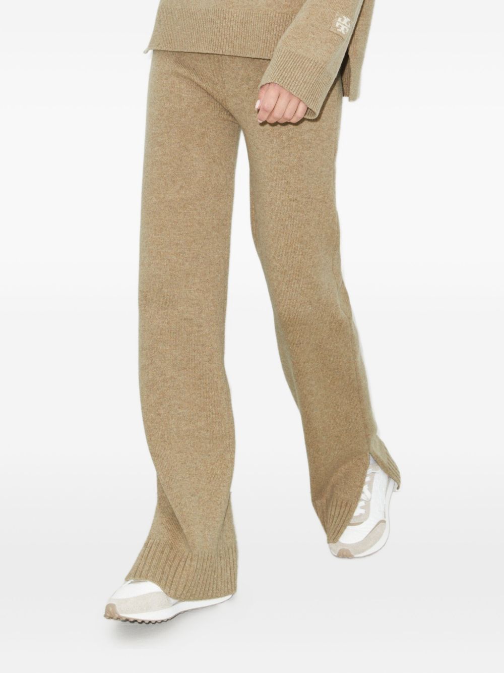 Pantallona Tory Burch në ngjyrë bezhë