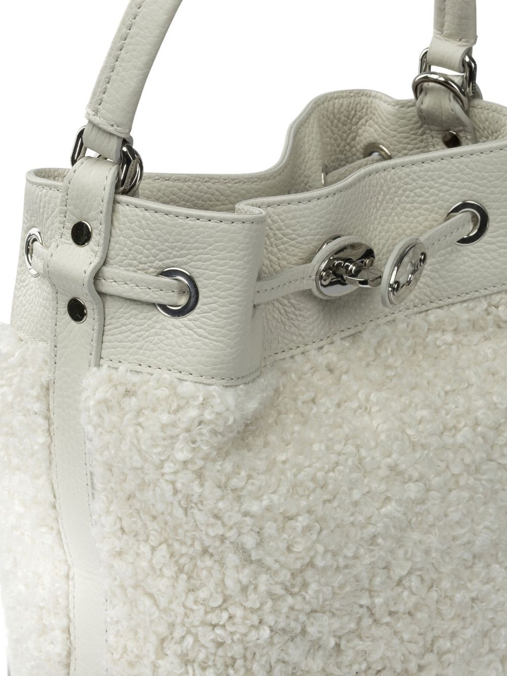 Zanellato Monda'® Small Bag In White Merinos Fabric