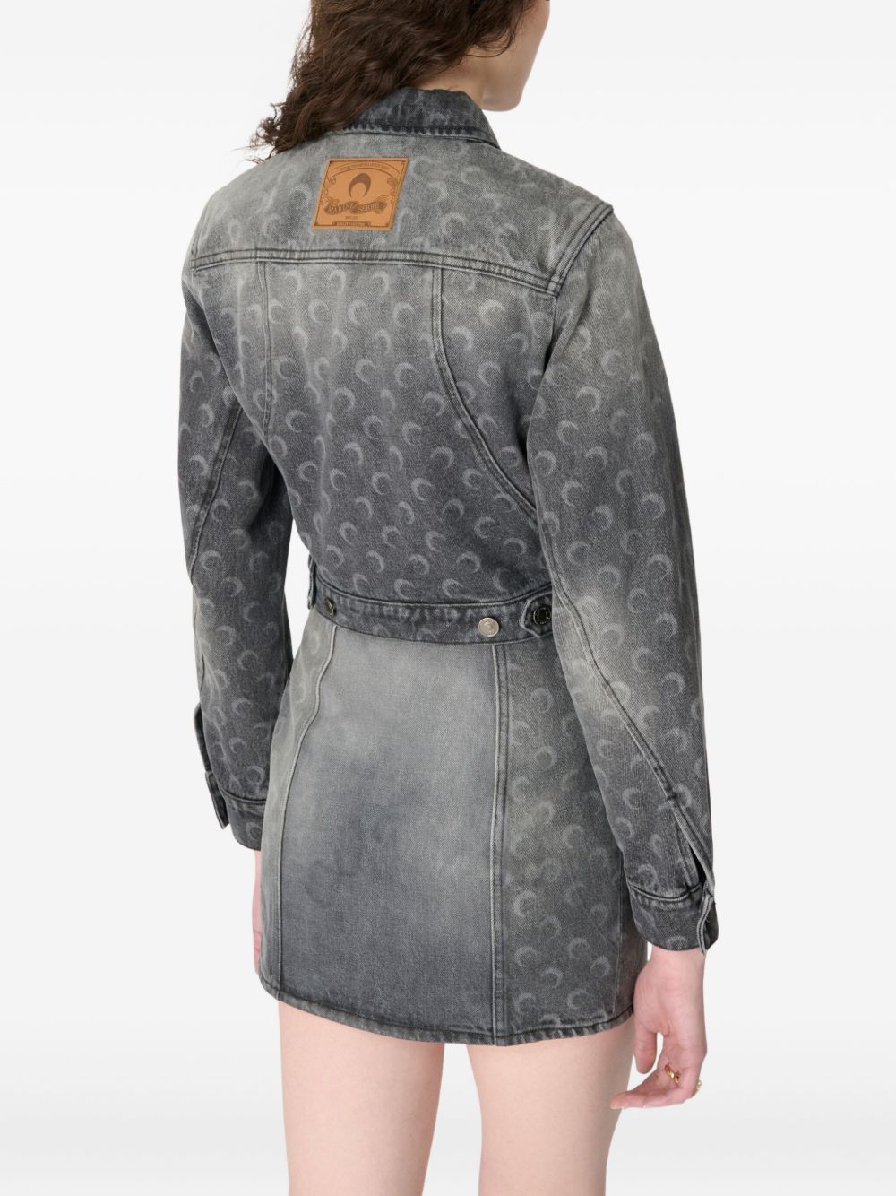 Marine Serre Moon laser denim jacket