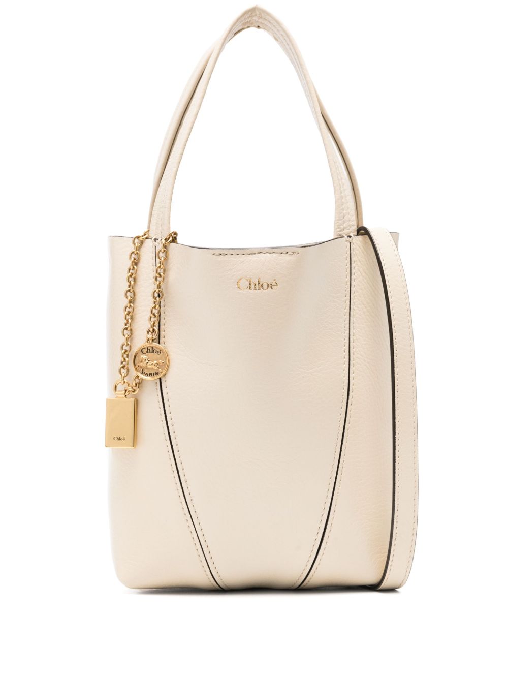Chloé Small Chloé Spin Tote Bag In Grained Leather