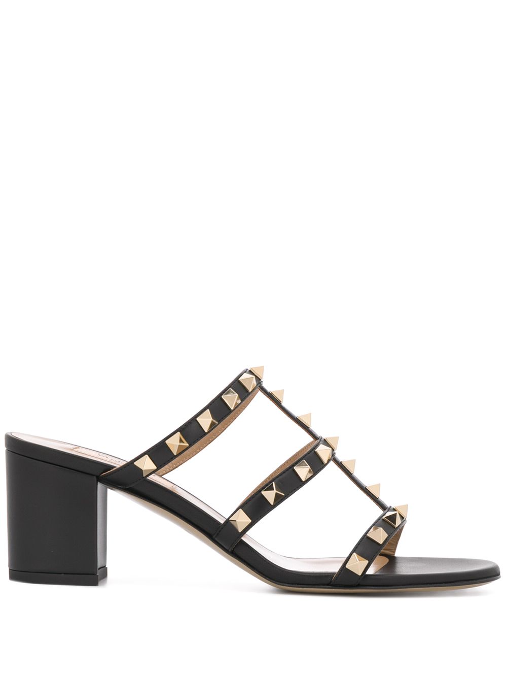 Valentino Garavani Rockstud Calfskin Leather Slide Sandal 60 Mm