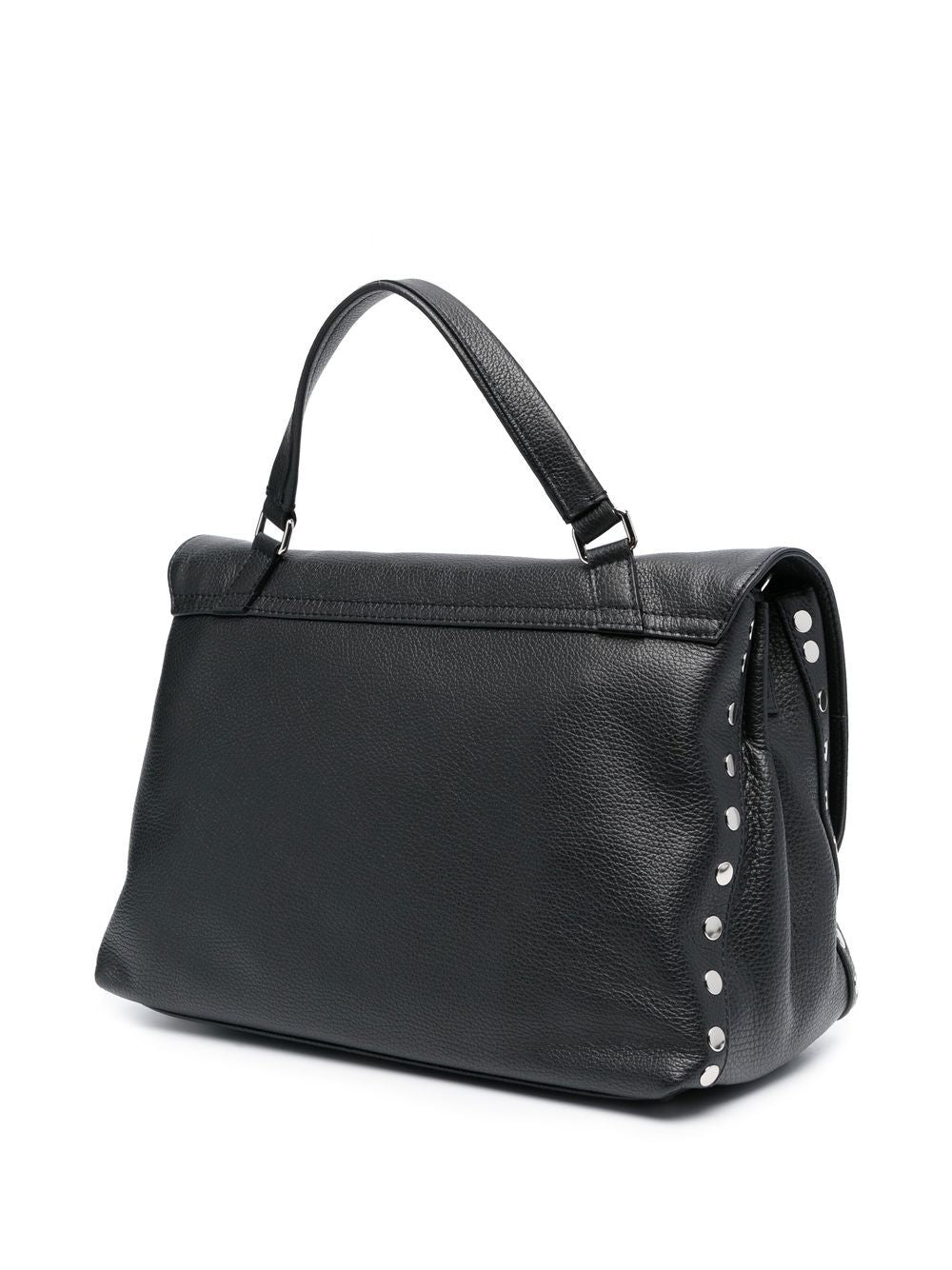 Zanellato Postina® Medium Bag In Hammered Leather Black