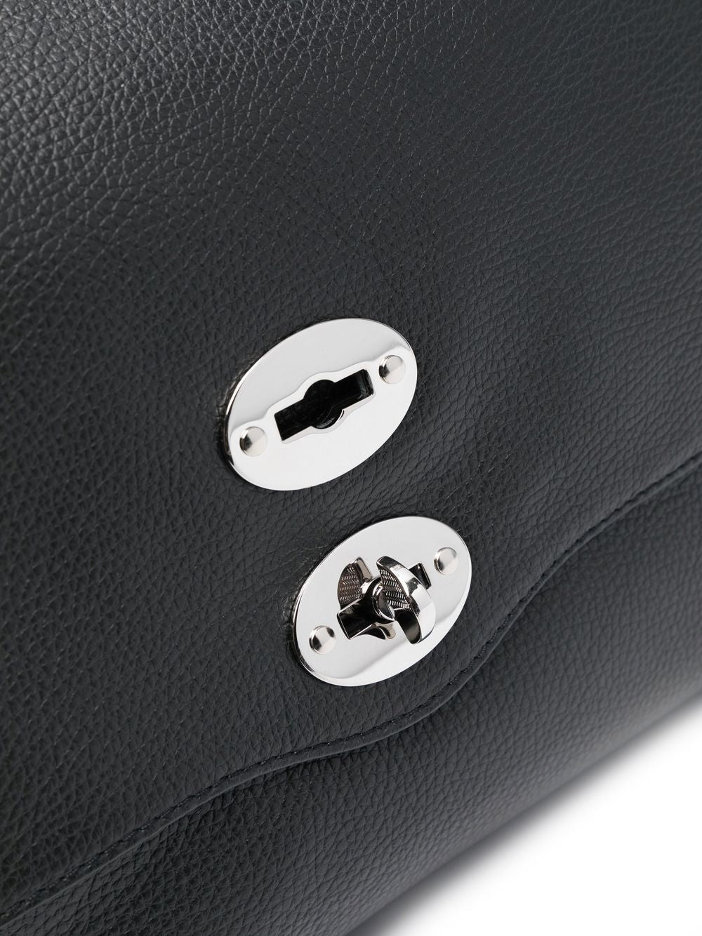 Zanellato Postina® Medium Bag In Hammered Leather Black