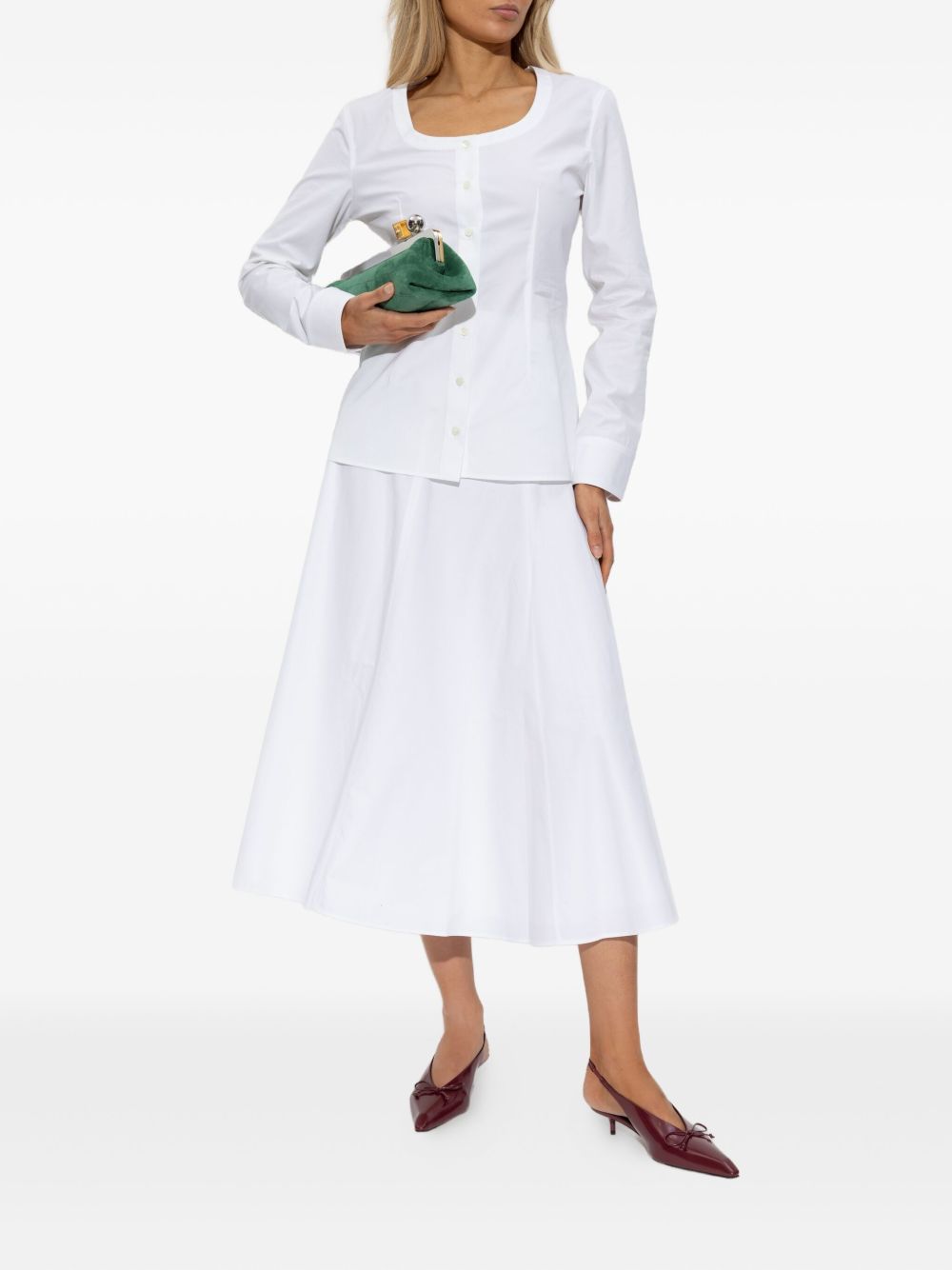 Jacquemus A-line silhouette La Jupe Triangle midi skirt