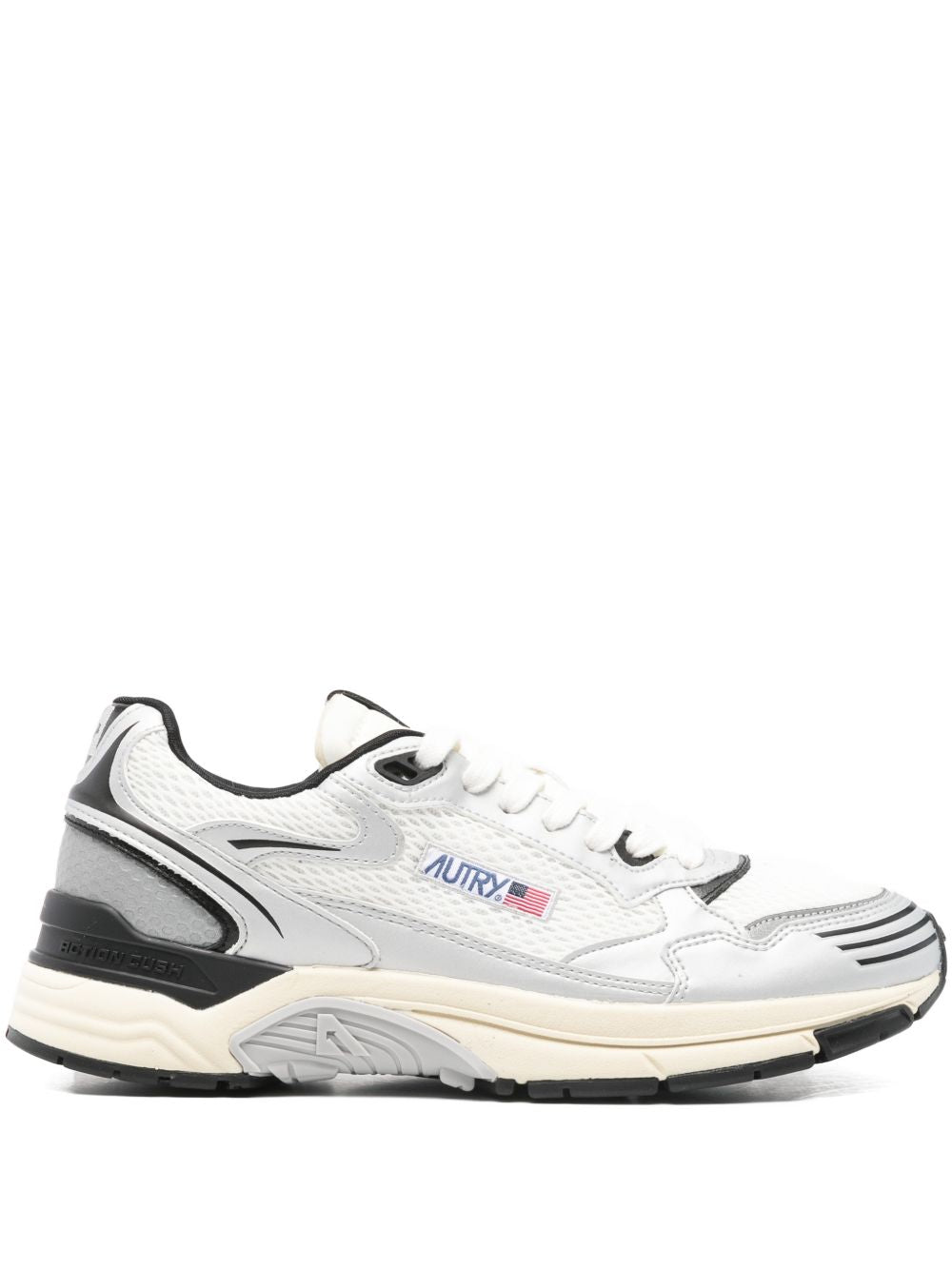 Autry HYPERWAY SNEAKERS IN SYNTHETIC LEATHER AND MESH WHITE
