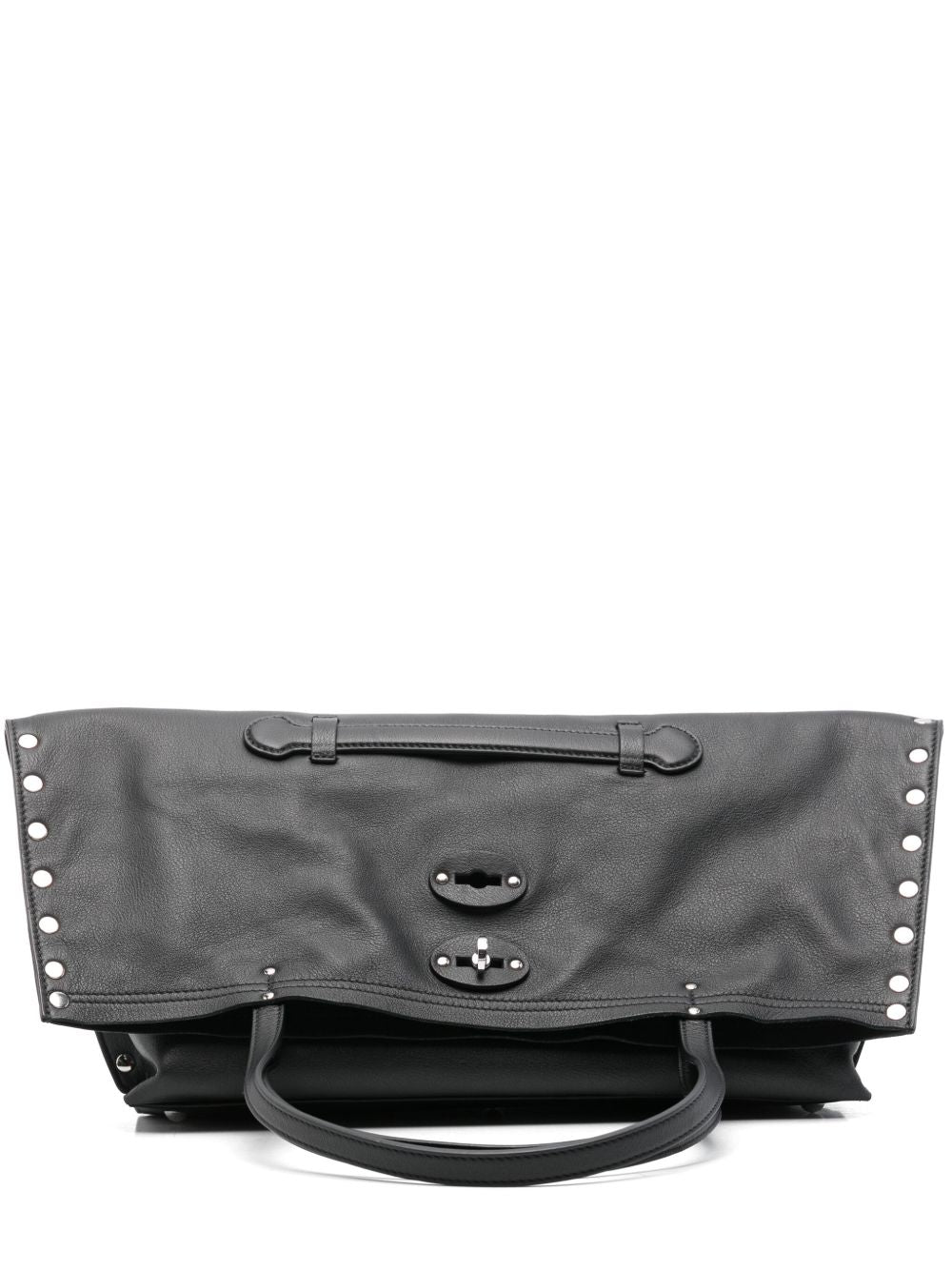 Zanellato A' Spasso® Medium Bag In Smooth Black Lavagna Leather