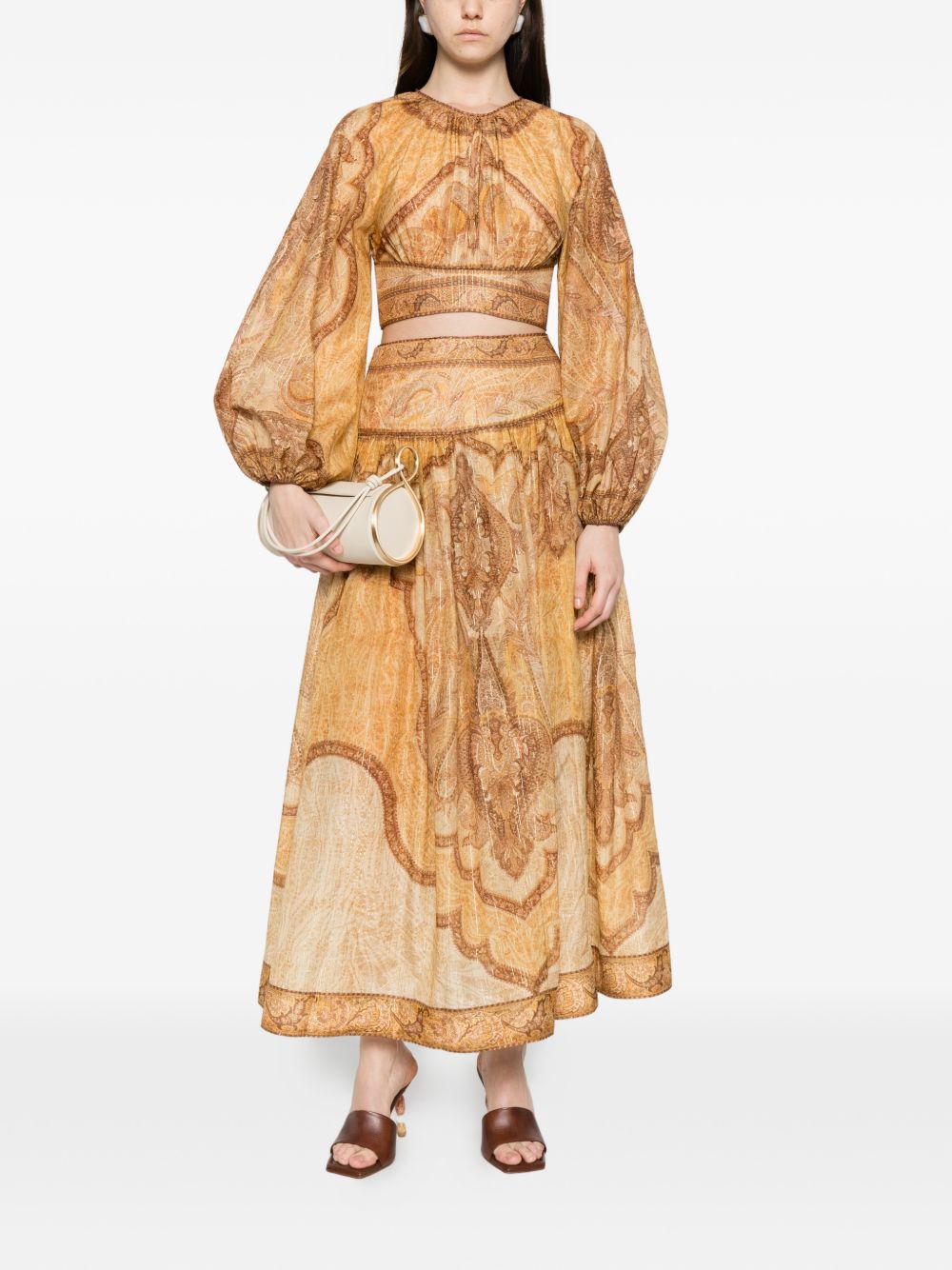 Zimmermann Wanderlust cotton and silk maxi skirt