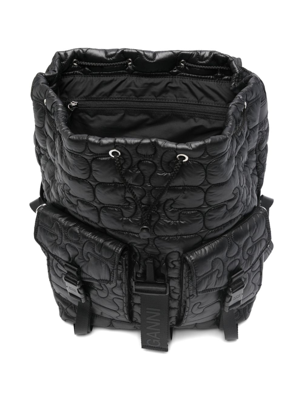 Ganni Quilted Buckle Backpack