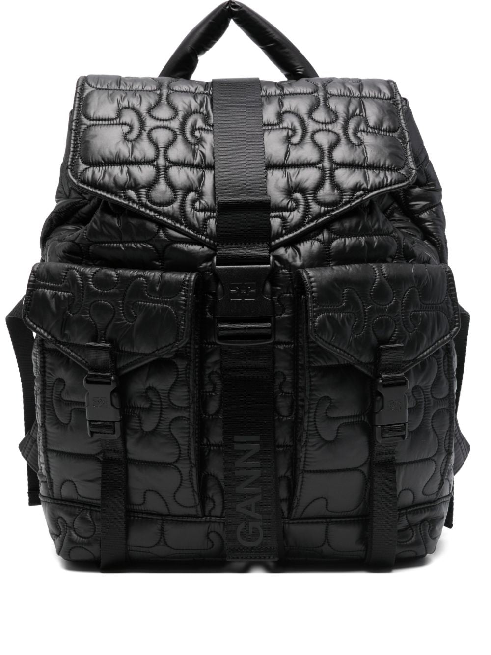 Ganni Quilted Buckle Backpack
