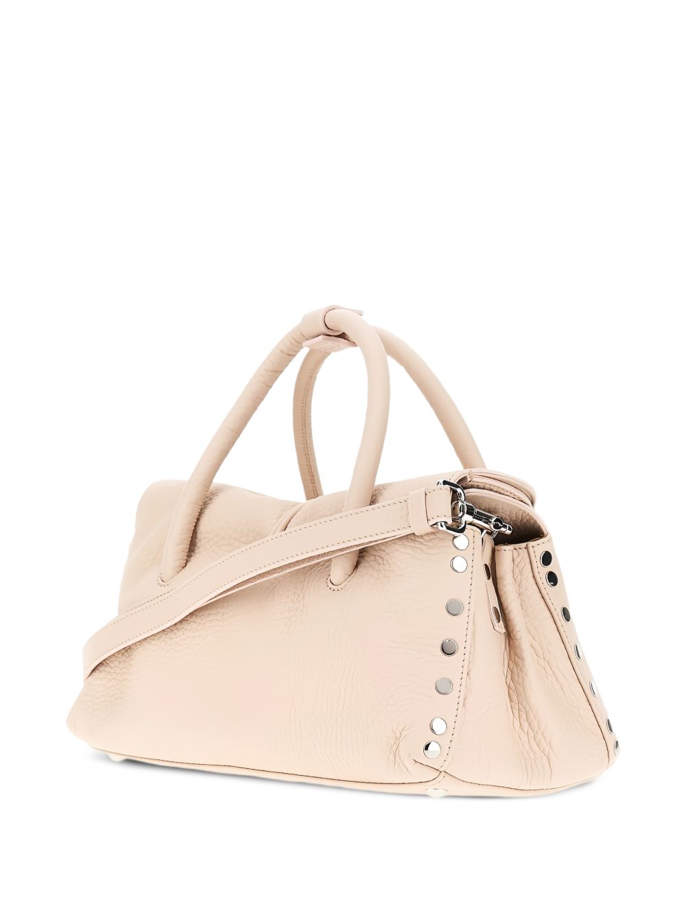 Zanellato Dotta® Small Bag In Hammered Leather Pink Callas