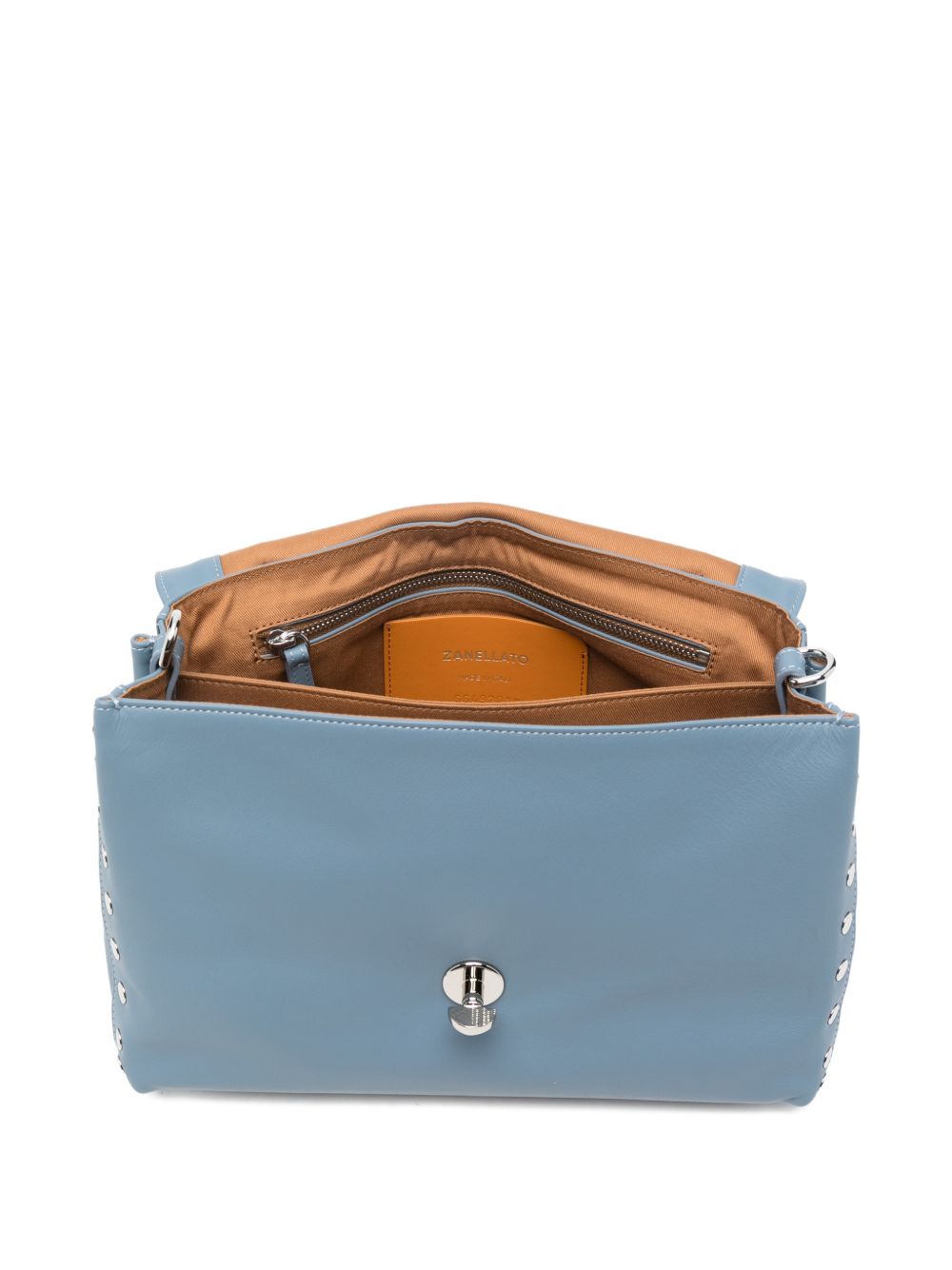 Zanellato Postina® Small Bag In Smooth Blue Zelante Leather