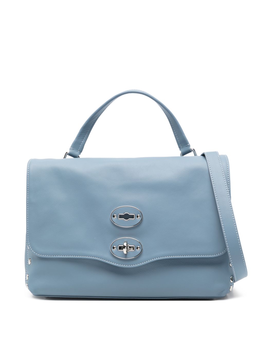 Zanellato Postina® Small Bag In Smooth Blue Zelante Leather