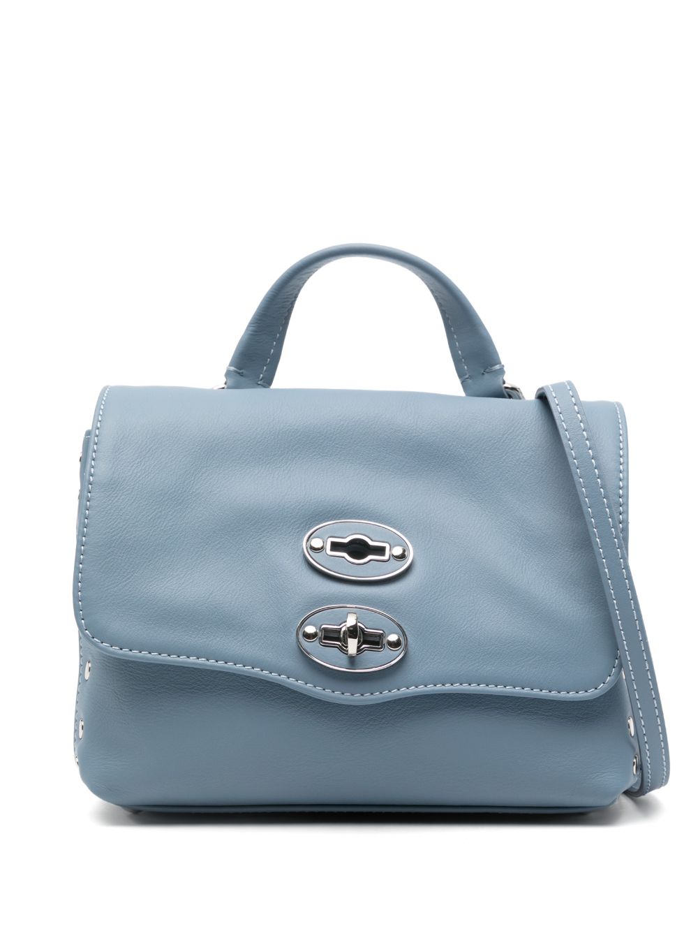 Zanellato Postina® Baby Bag In Smooth Blue Zelante Leather