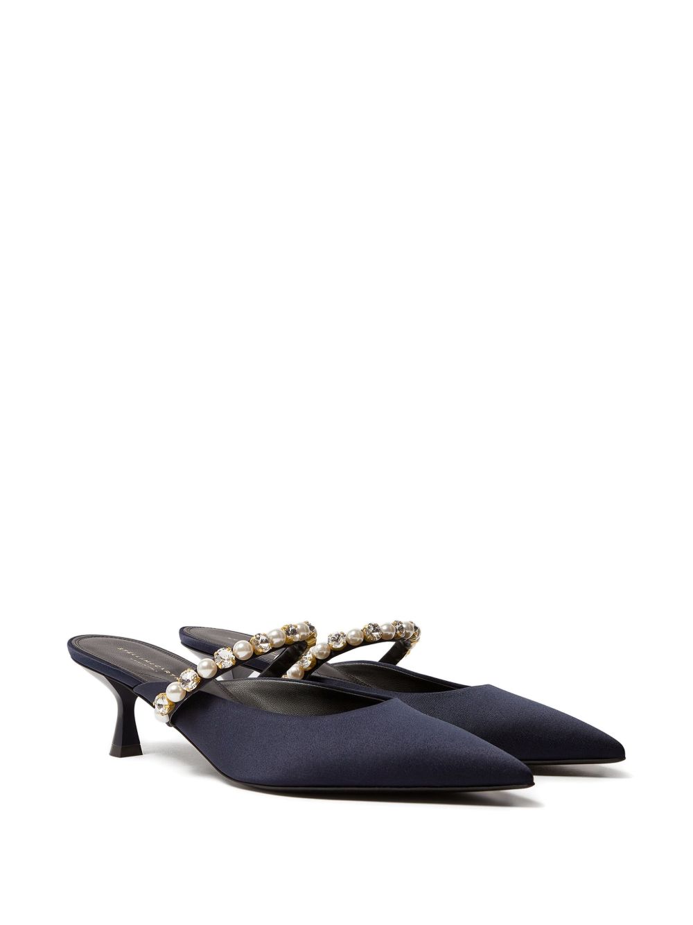 Stella McCartney Elsa Narrow Heel Shoes Decorated with Pearls