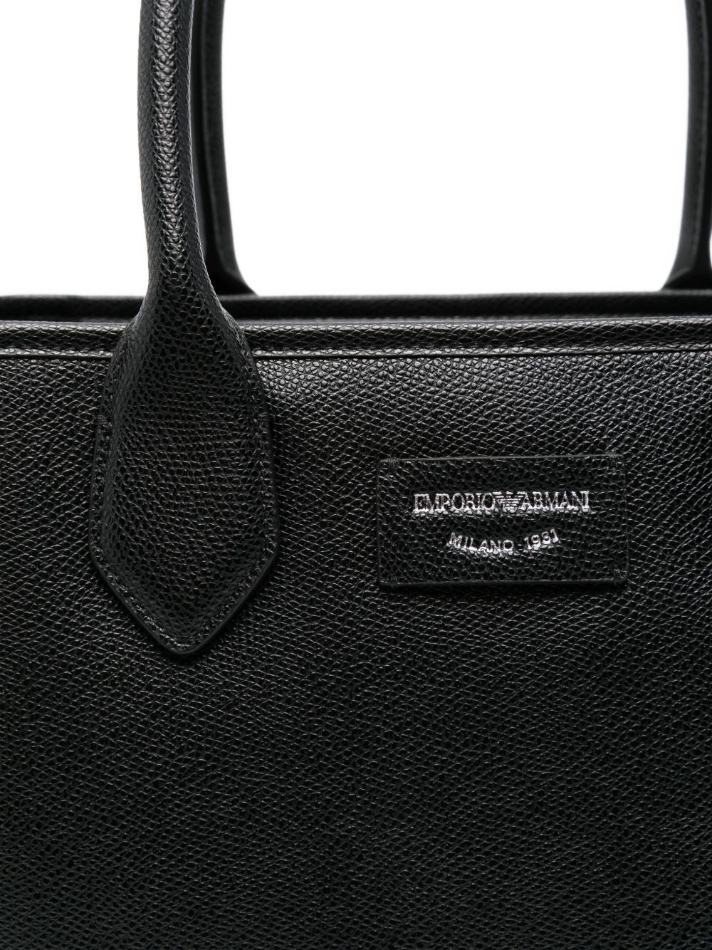 Emporio Armani Medium Shopper Bag With Palmellato Finish
