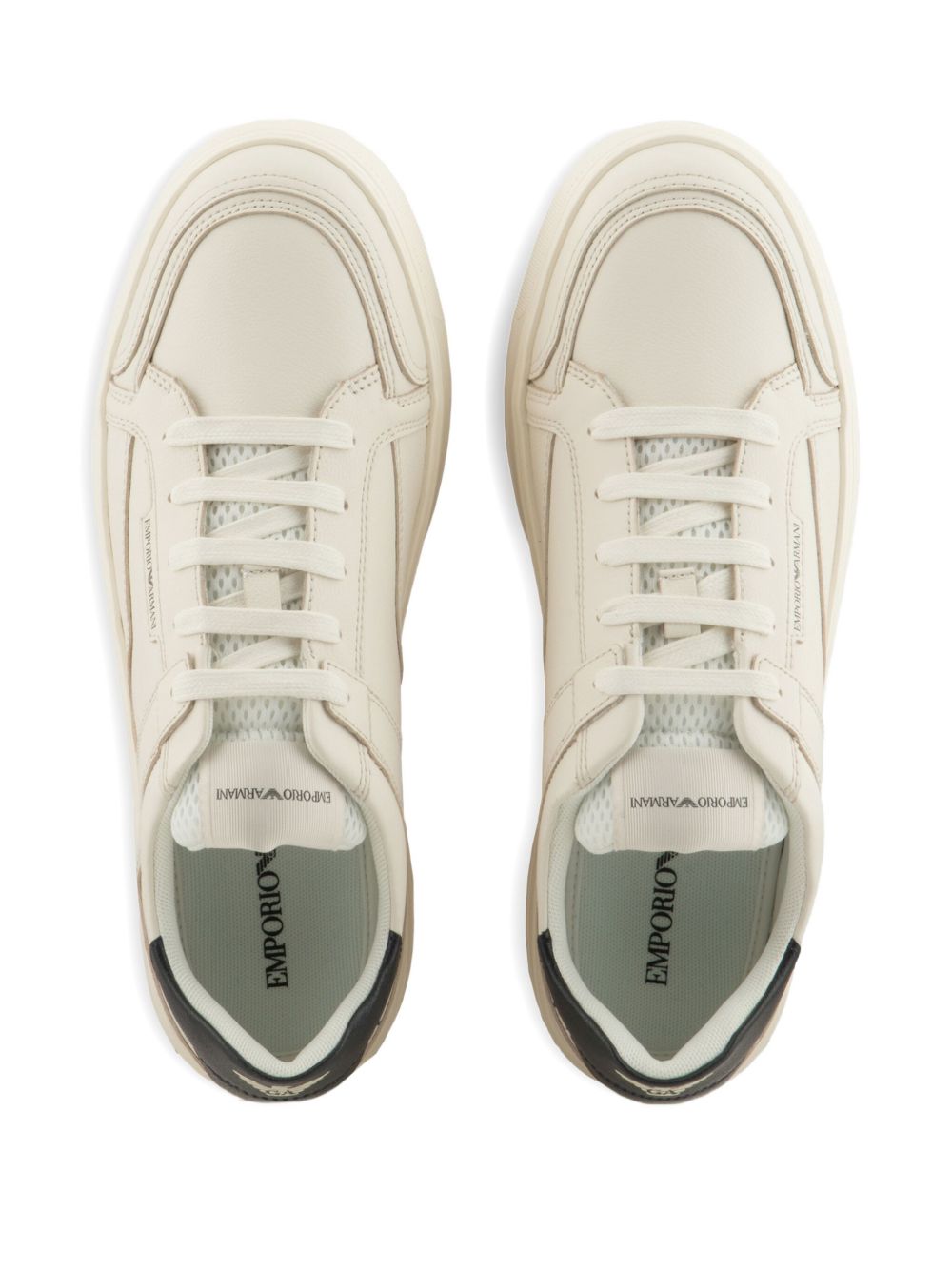 Emporio Armani Hammered-leather sneakers