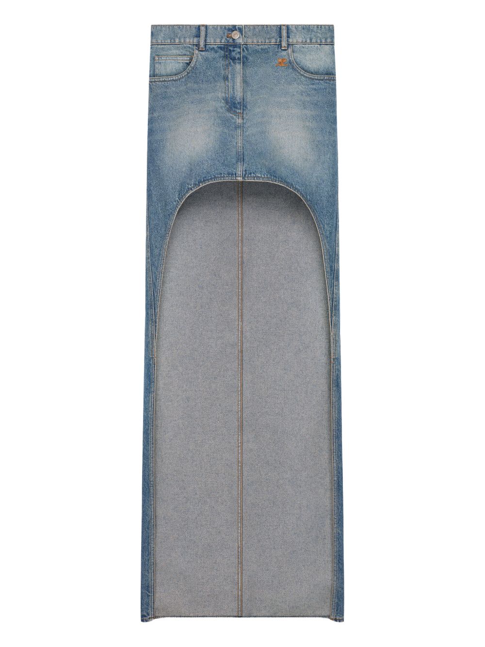 Courreges Pre Courrèges Denim cotton skirt
