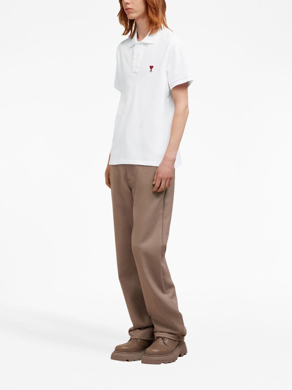 Ami Paris Ami De Coeur cotton polo shirt
