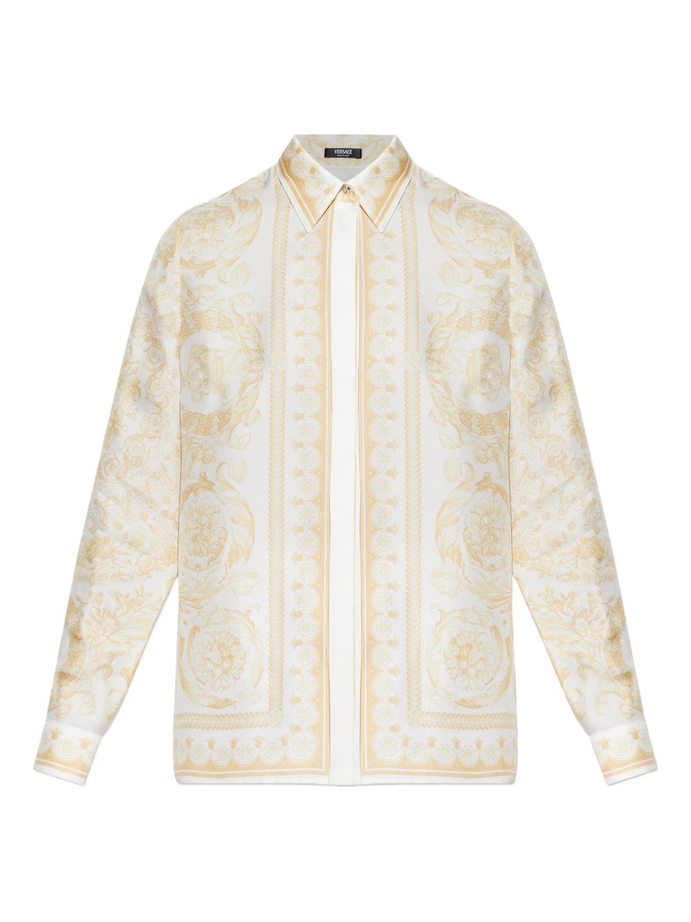 Versace Barocco print silk shirt