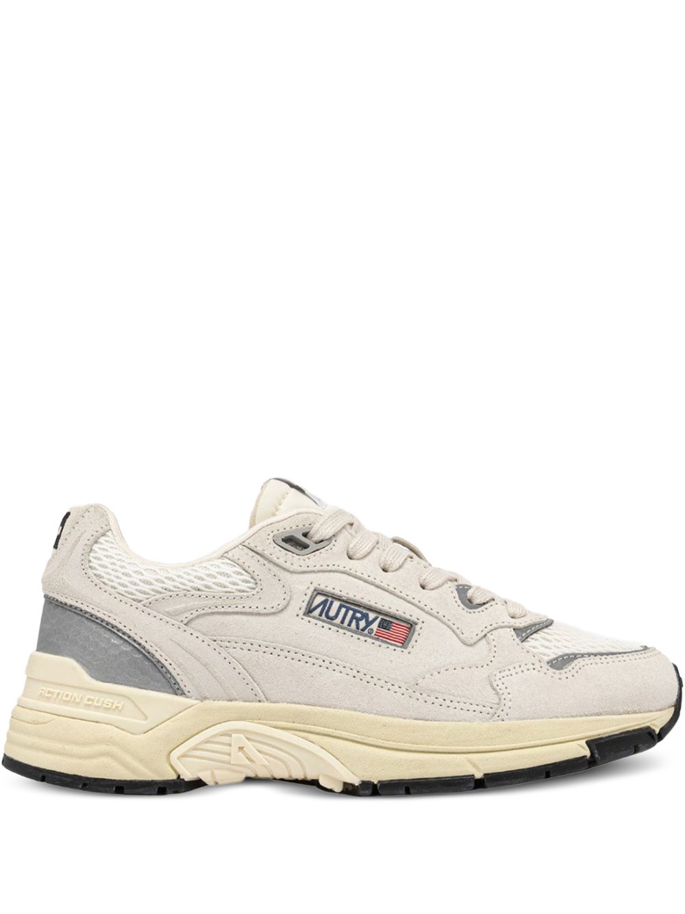 Autry HYPERWAY SNEAKERS IN WHITE AND SILVER MESH AND SUEDE
